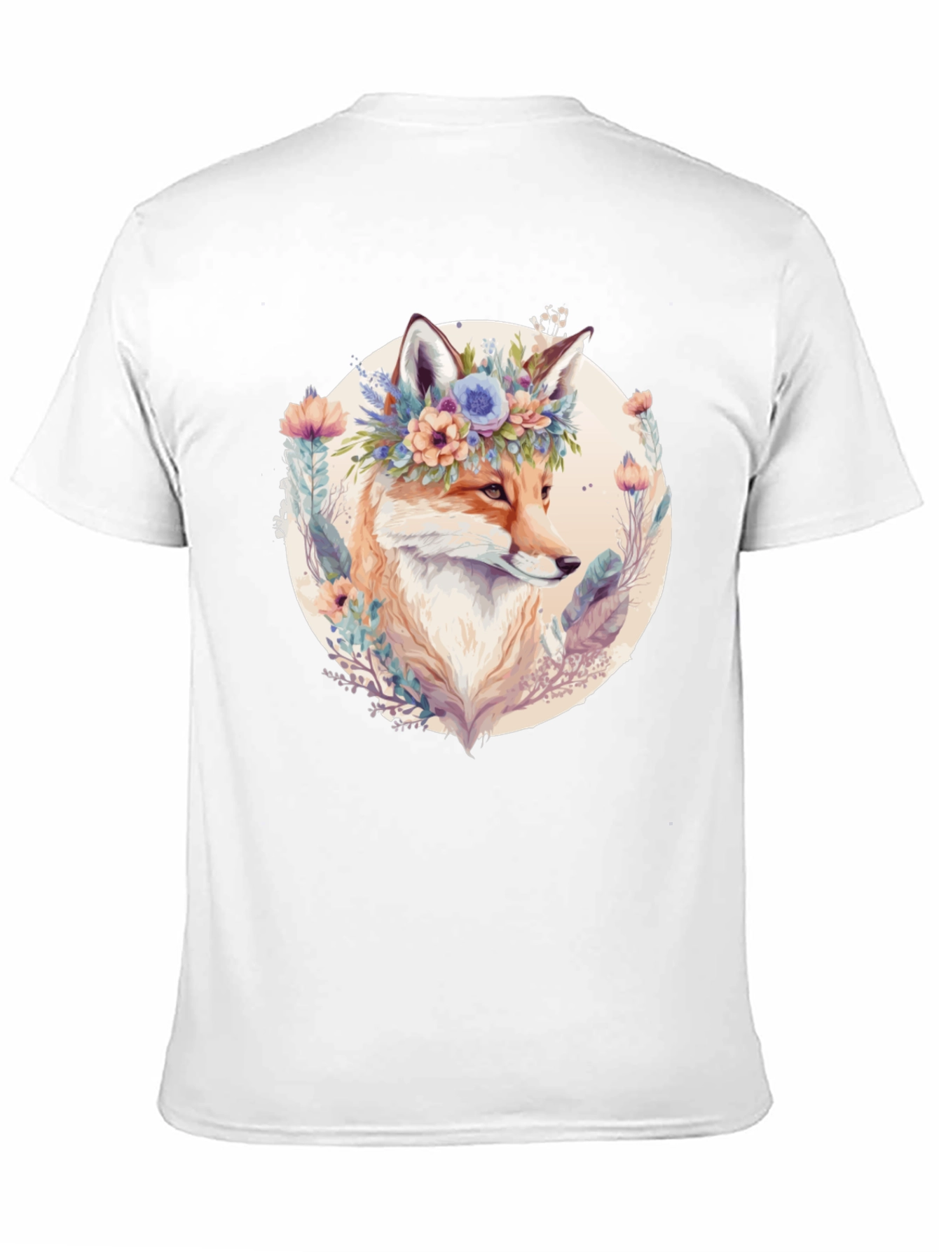 Floral Fox Graphic Tee - Soft & Stylish