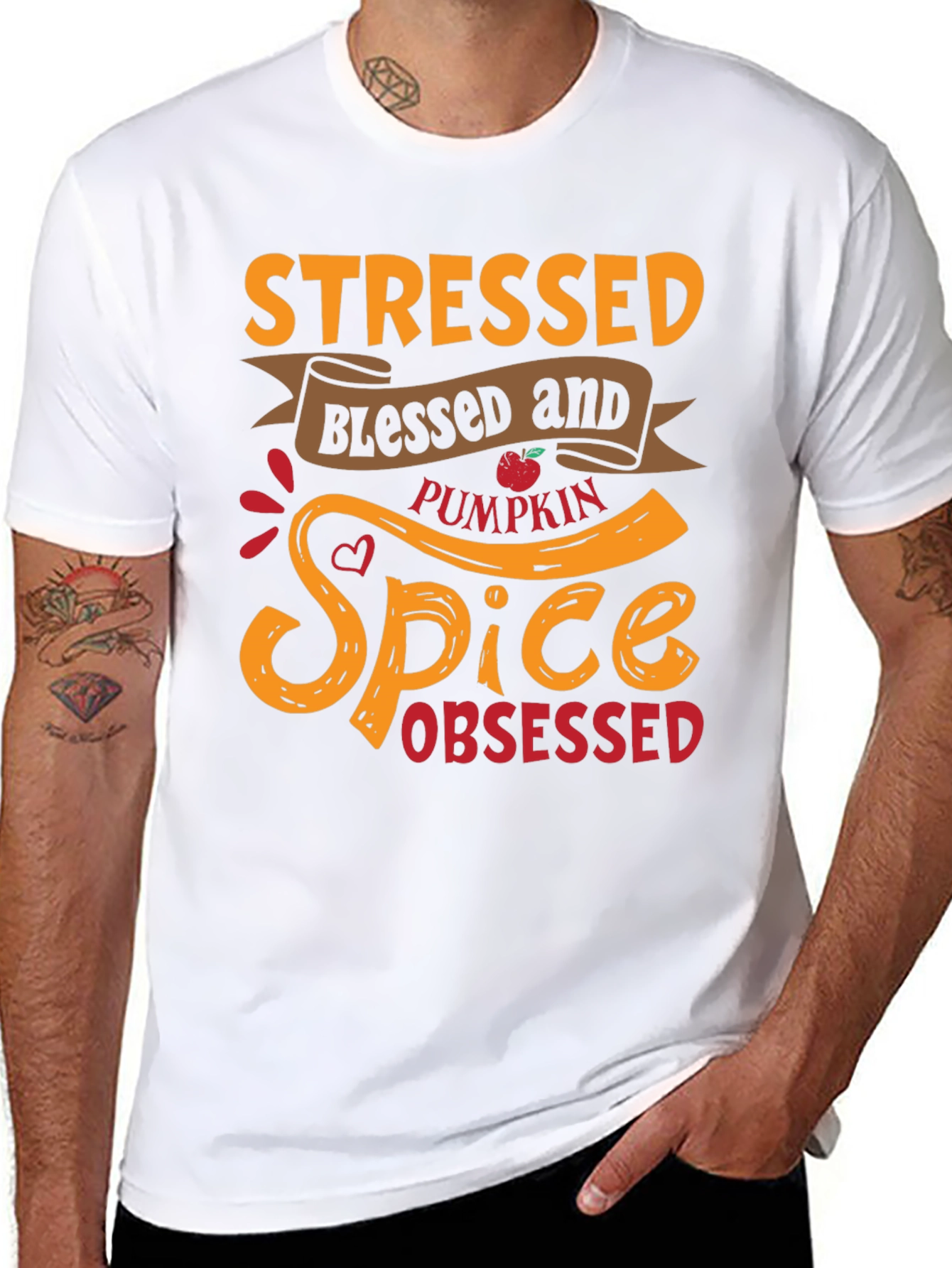Stressed Blessed Pumpkin Spice Obsessed Graphic Tee
