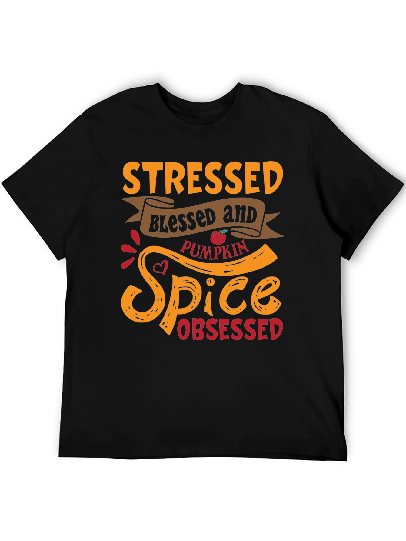 Stressed Blessed Pumpkin Spice Obsessed Graphic Tee