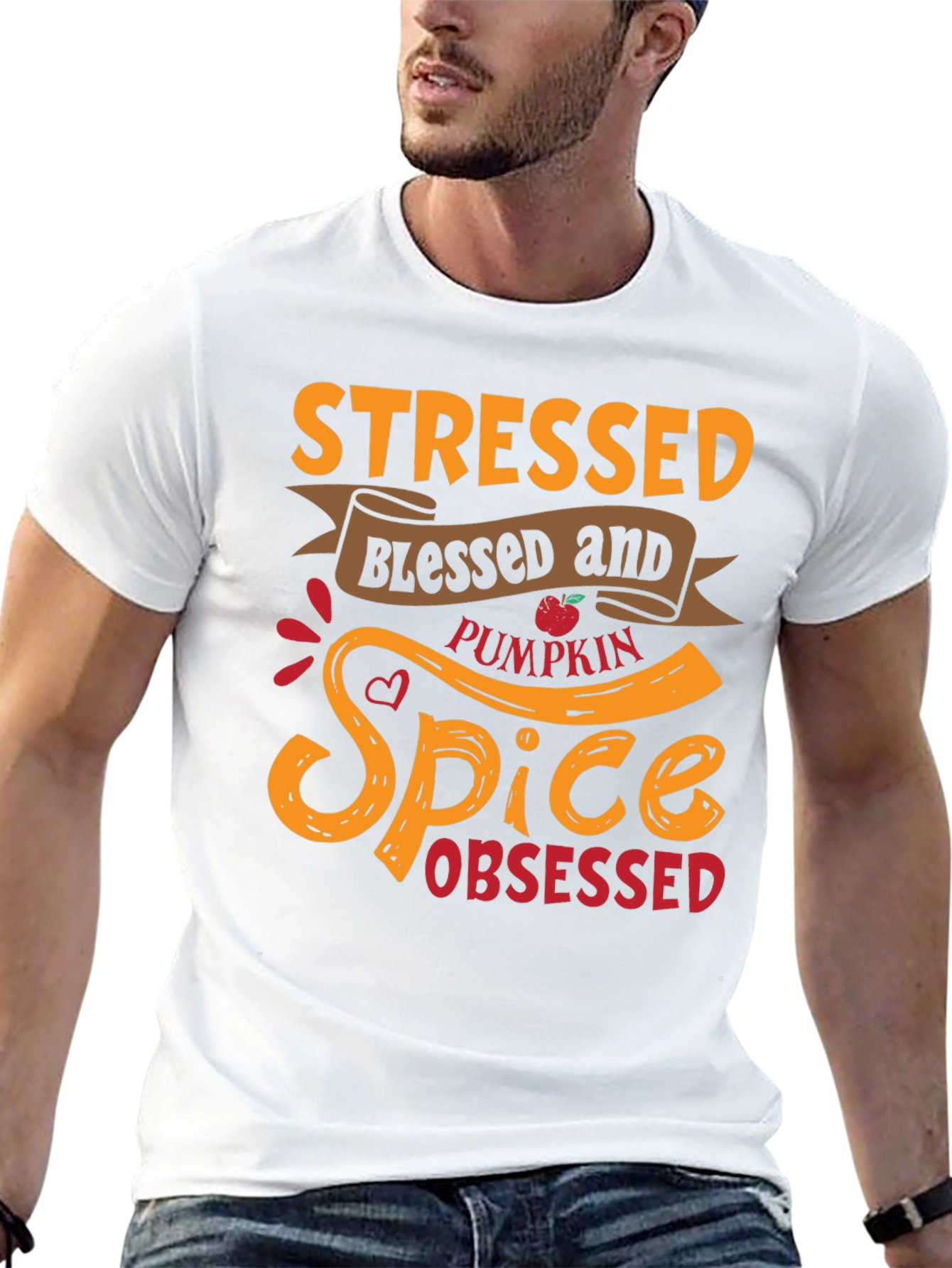 Stressed Blessed Pumpkin Spice Obsessed Graphic Tee