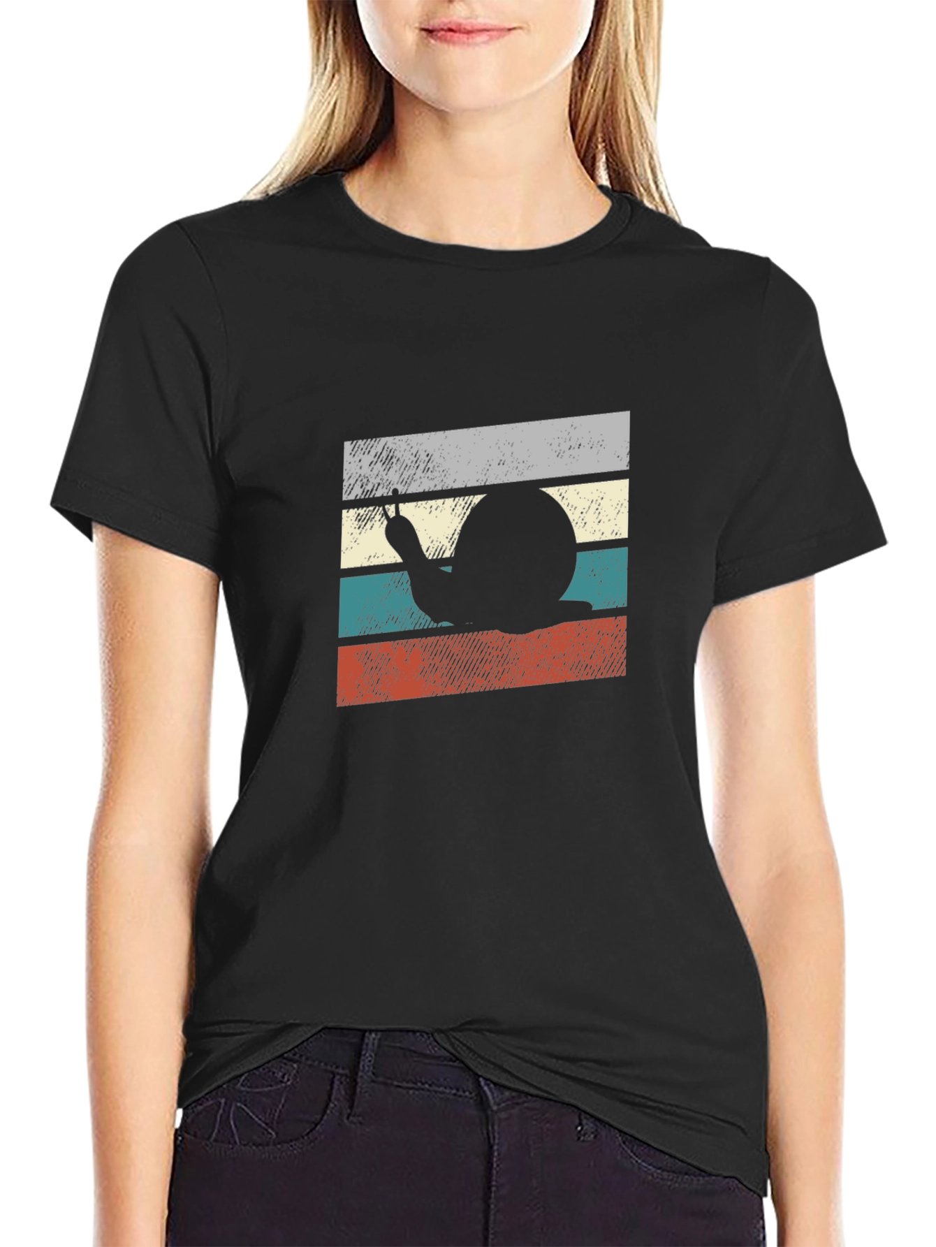 Retro Snail Graphic Tee - Unique Novelty T-Shirt