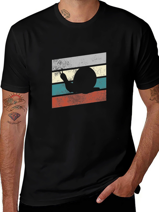 Retro Snail Graphic Tee - Unique Novelty T-Shirt