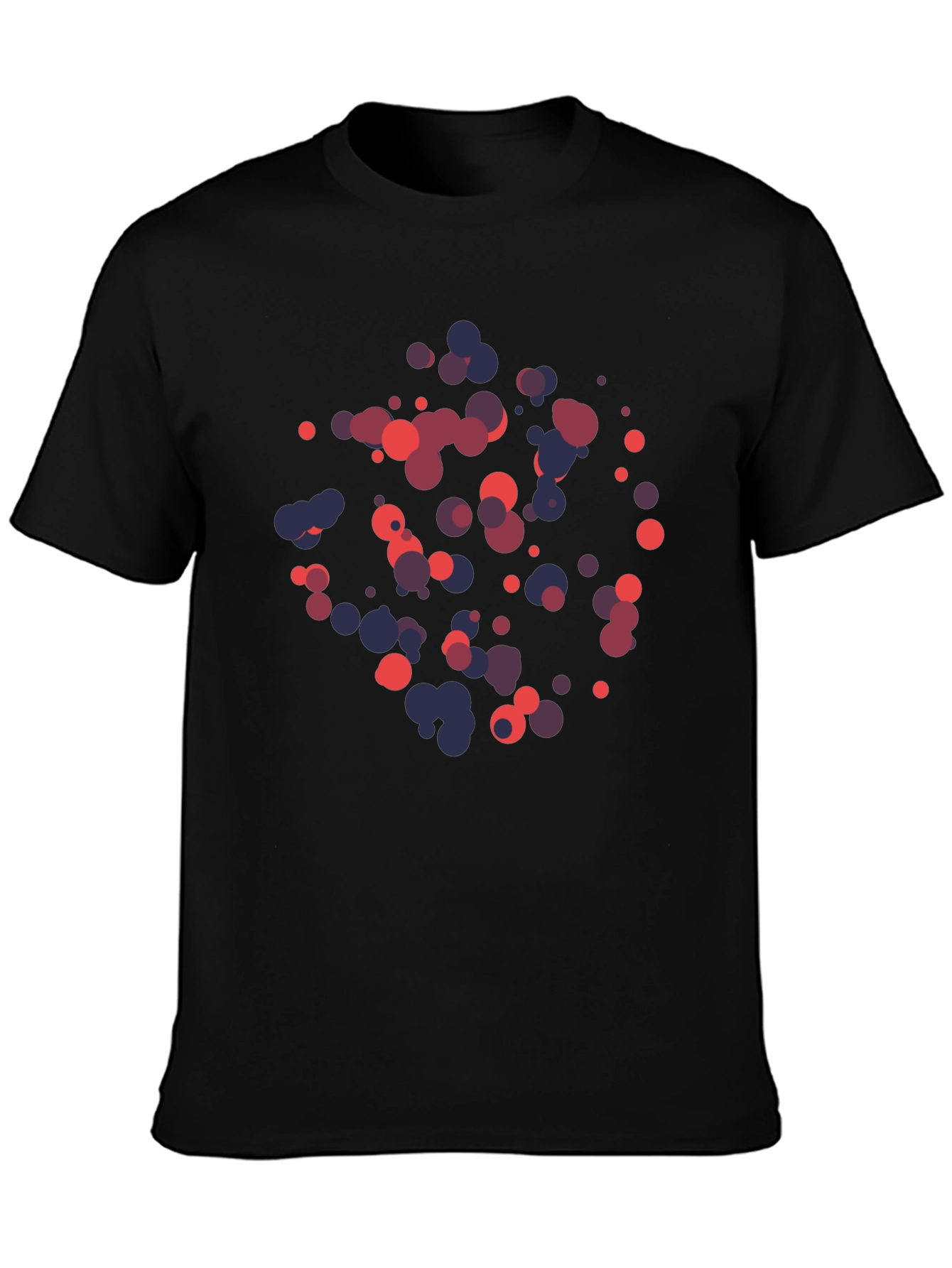 Abstract Dot Pattern Black T-Shirt