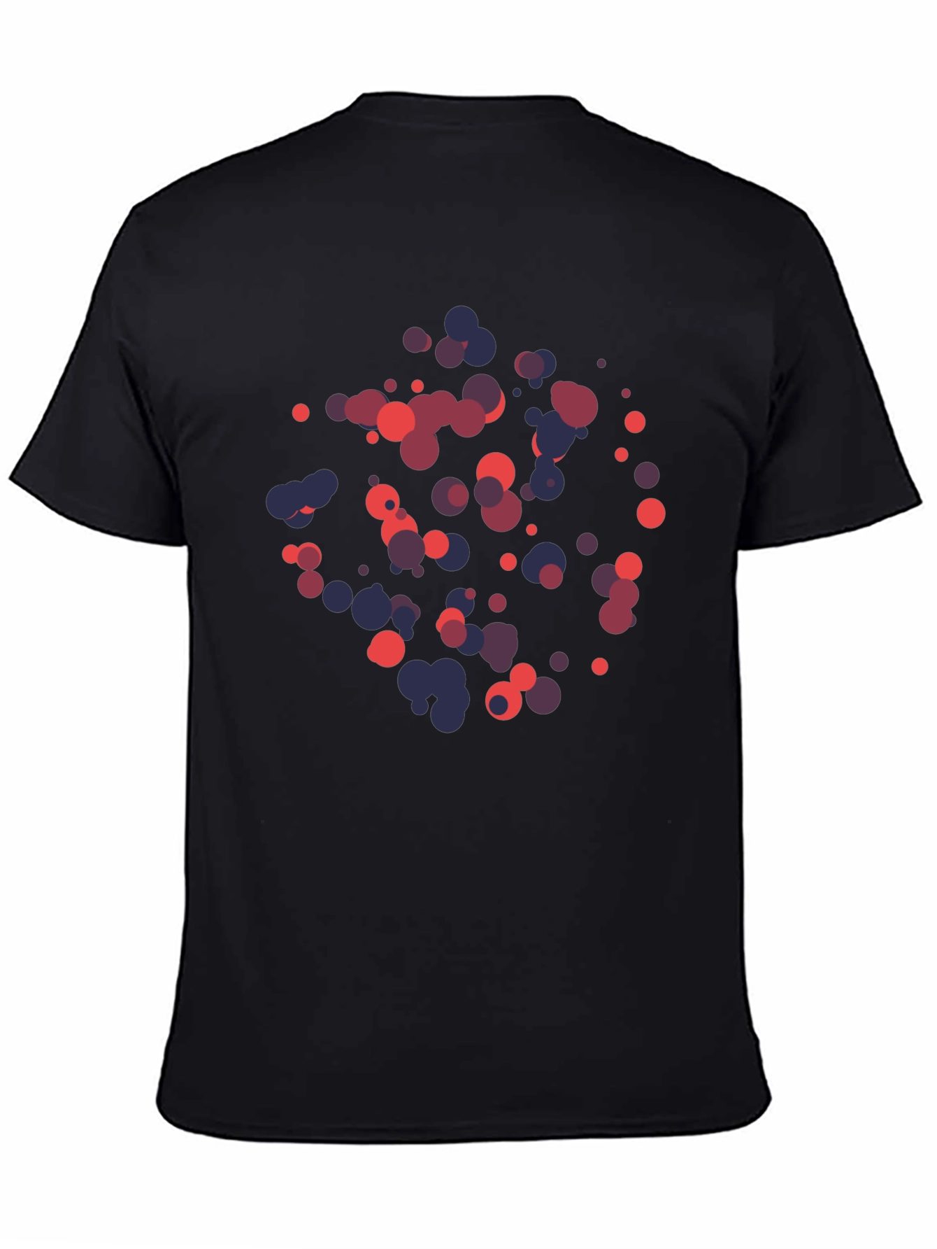 Abstract Dot Pattern Black T-Shirt