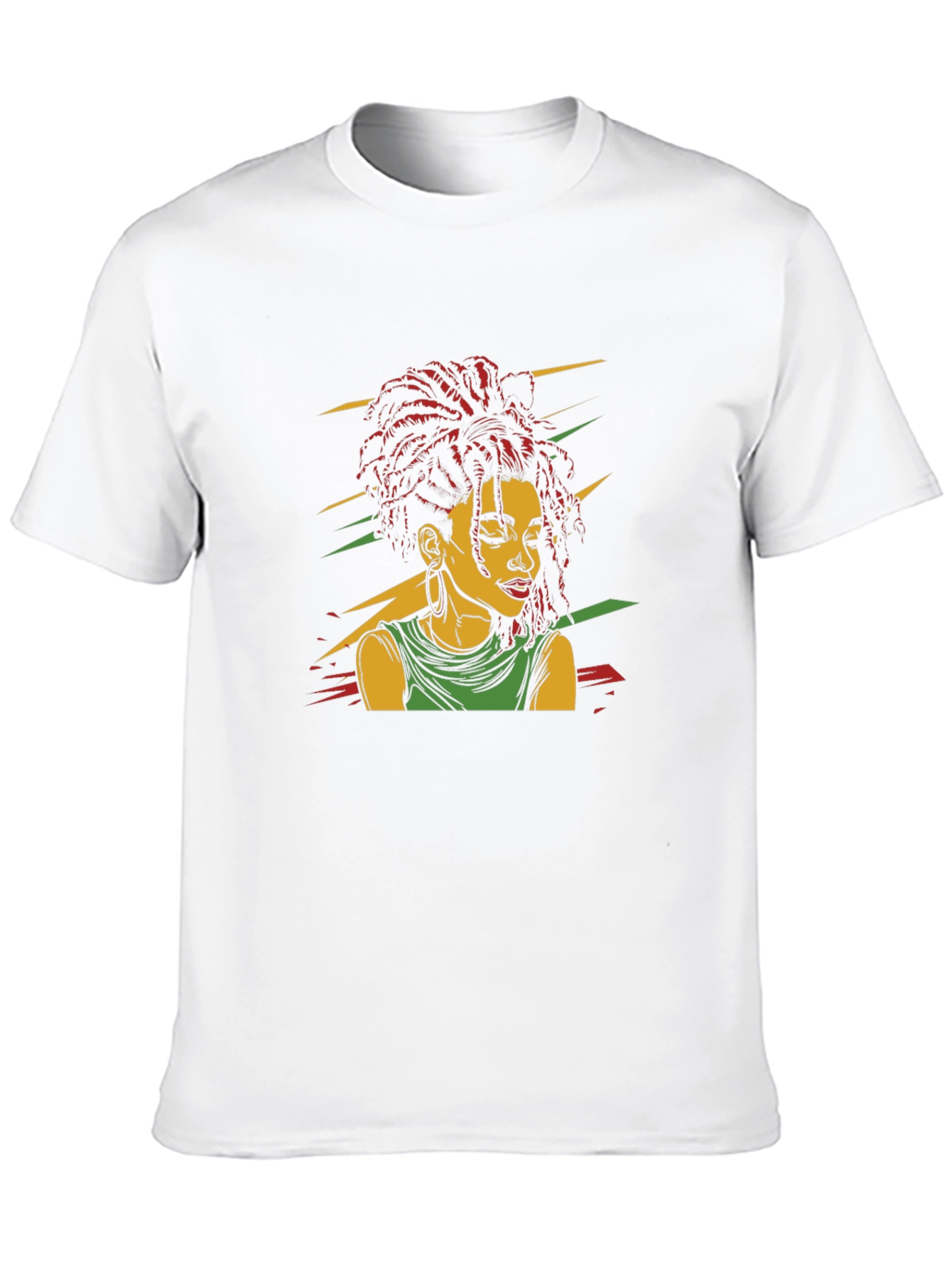 Rasta Woman Graphic Black T-Shirt