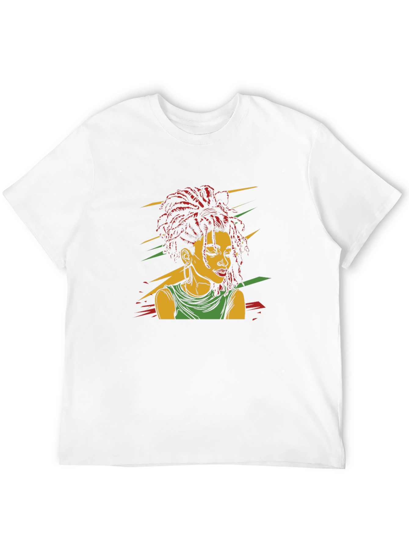 Rasta Woman Graphic Black T-Shirt