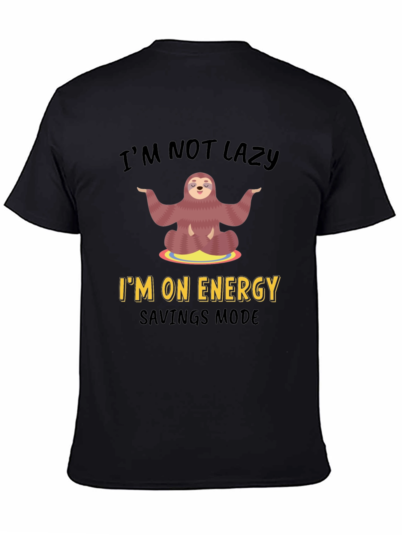 Lazy Sloth Energy Saving Mode Graphic T-Shirt