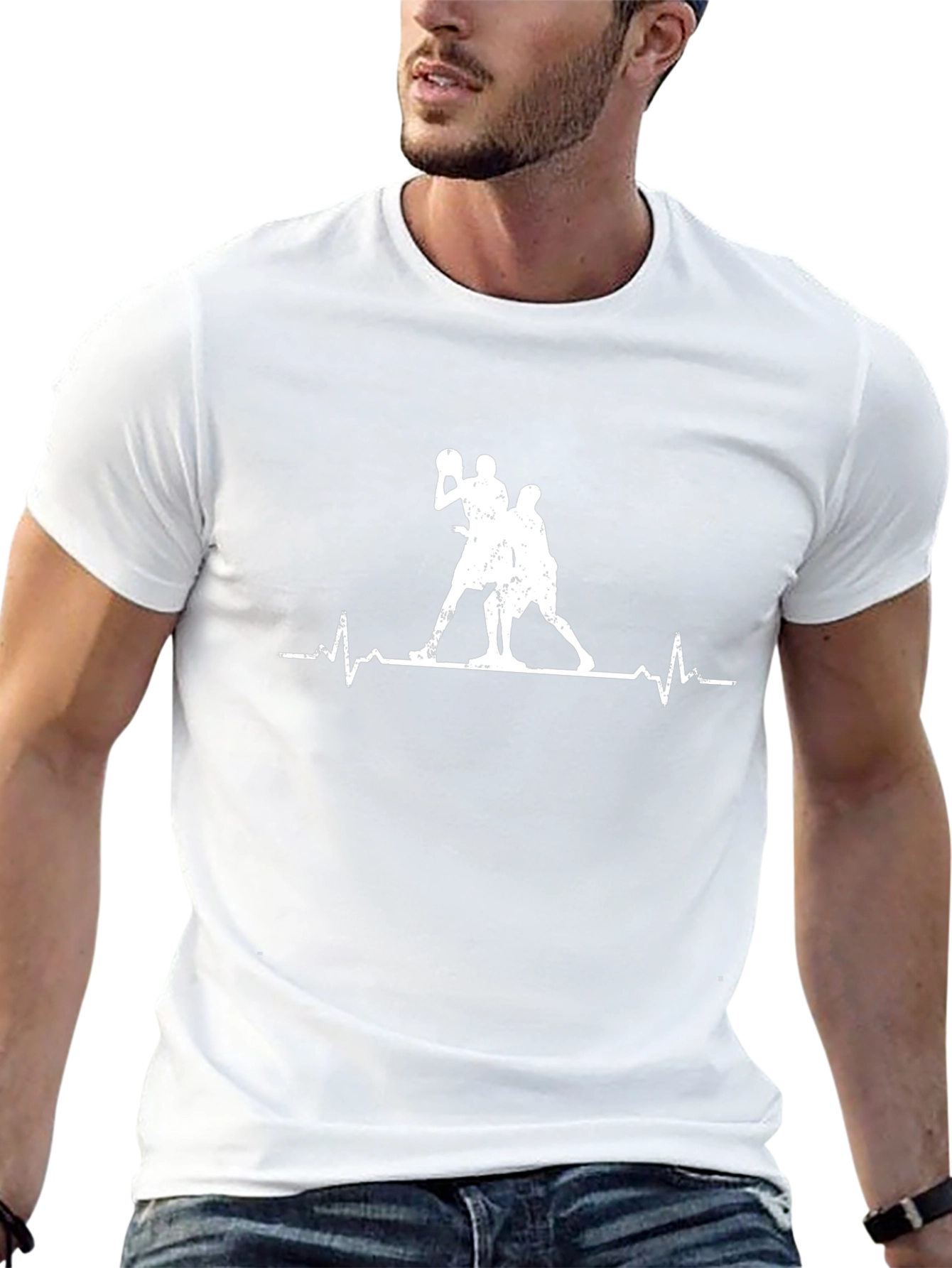 Basketball Heartbeat Graphic Tee