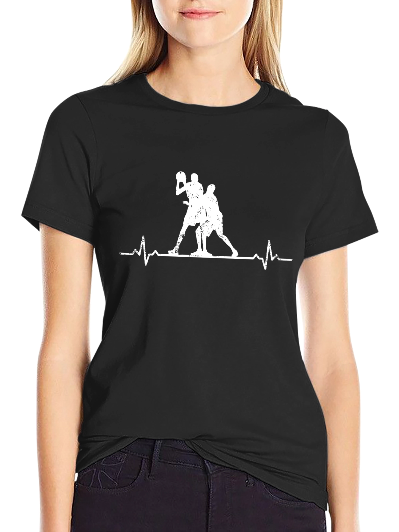 Basketball Heartbeat Graphic Tee