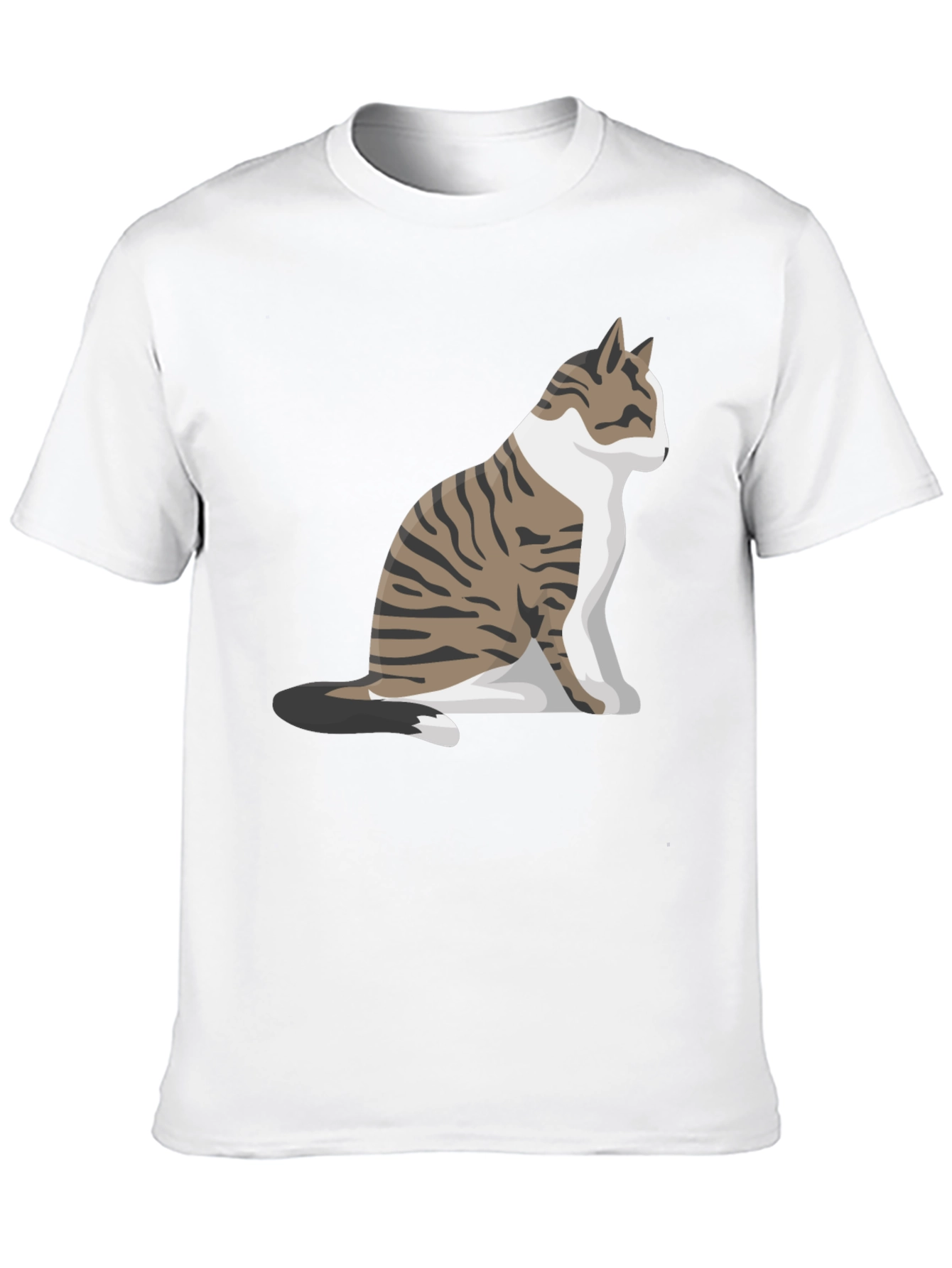 Cat Graphic Tee - Black Cotton Blend
