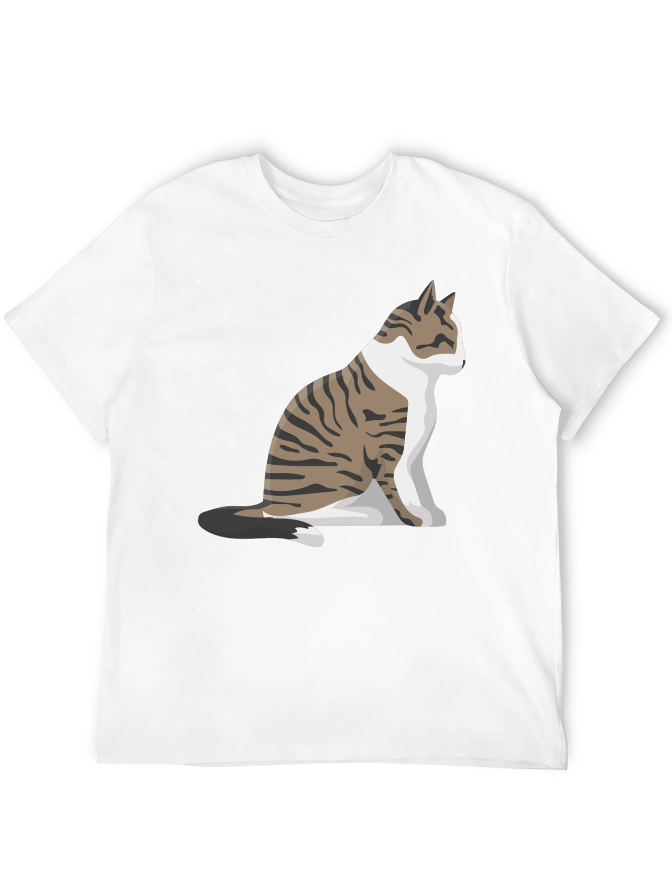 Cat Graphic Tee - Black Cotton Blend