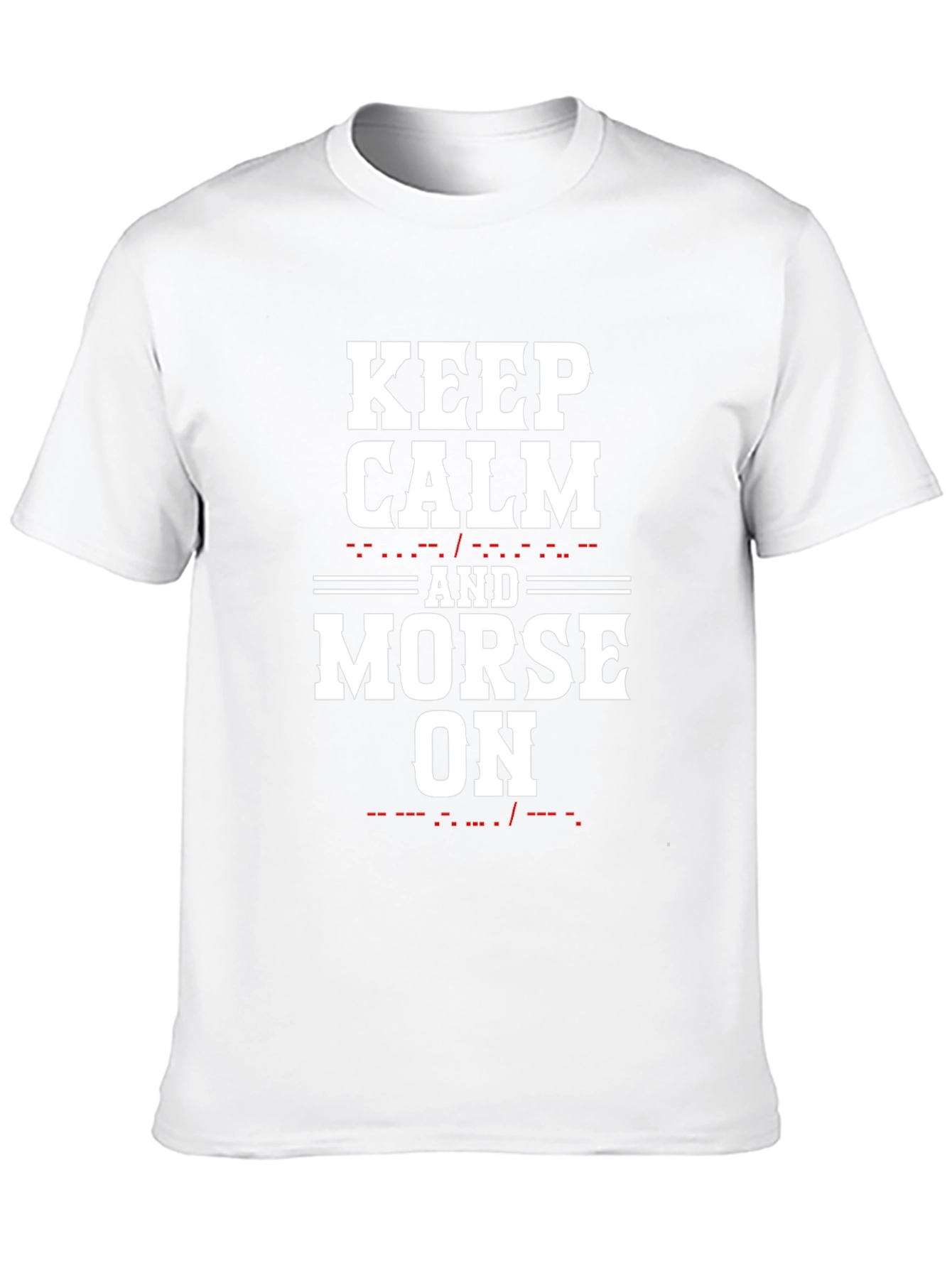Keep Calm and Morse On Black T-Shirt
