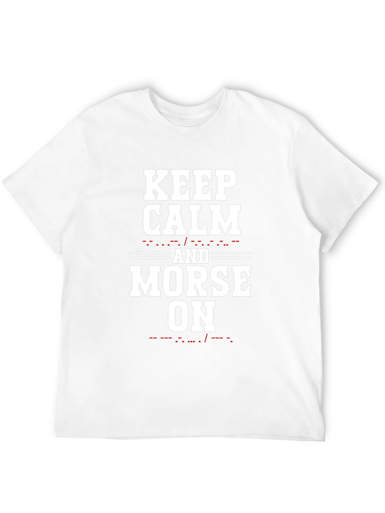 Keep Calm and Morse On Black T-Shirt