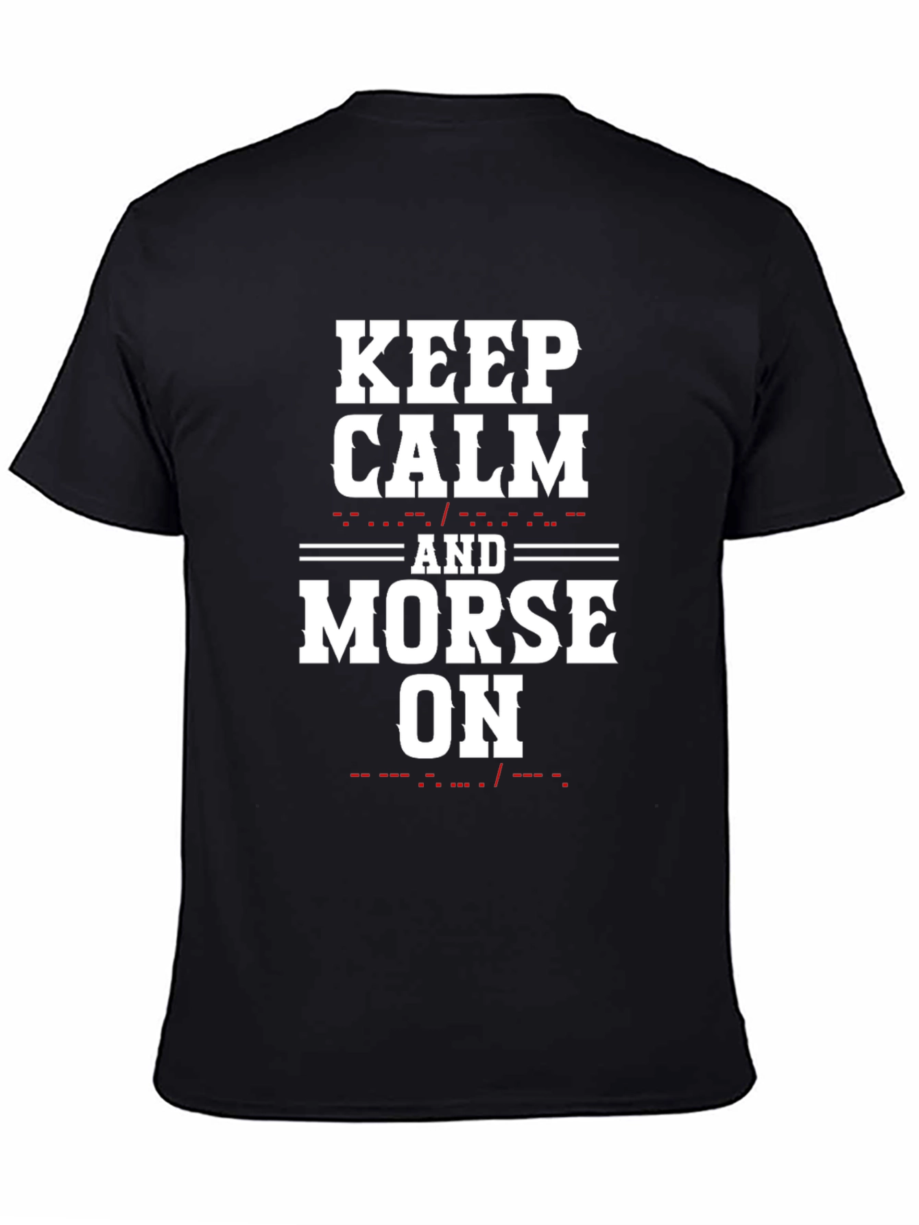 Keep Calm and Morse On Black T-Shirt
