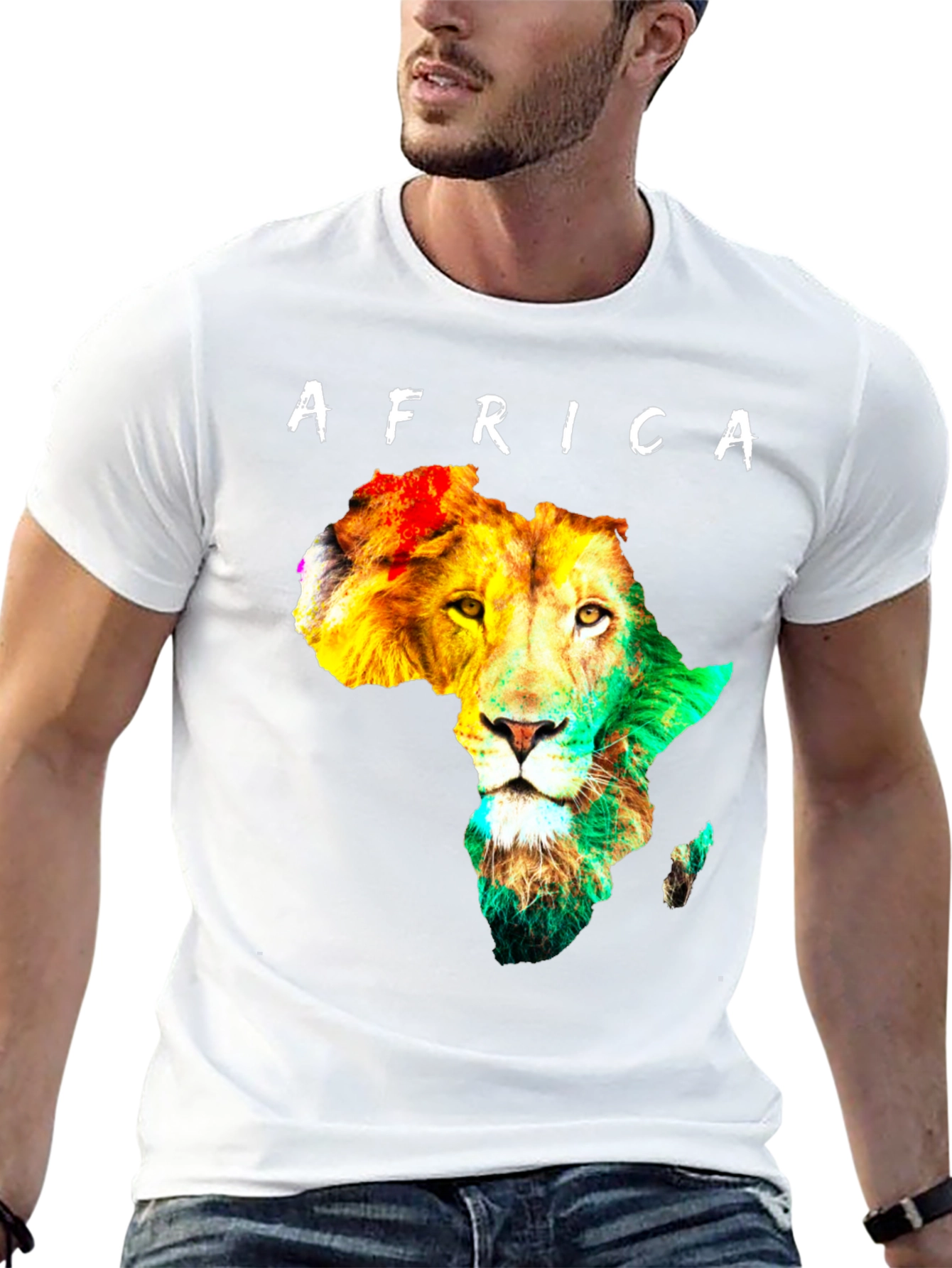 Africa Lion Head Graphic Tee