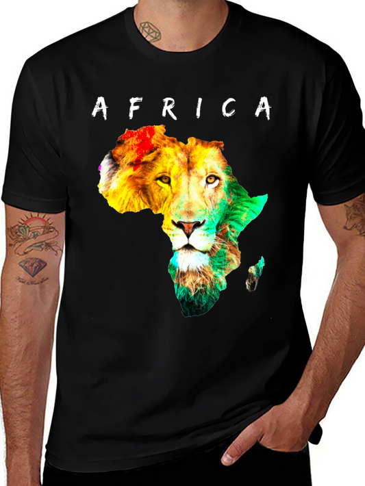 Africa Lion Head Graphic Tee
