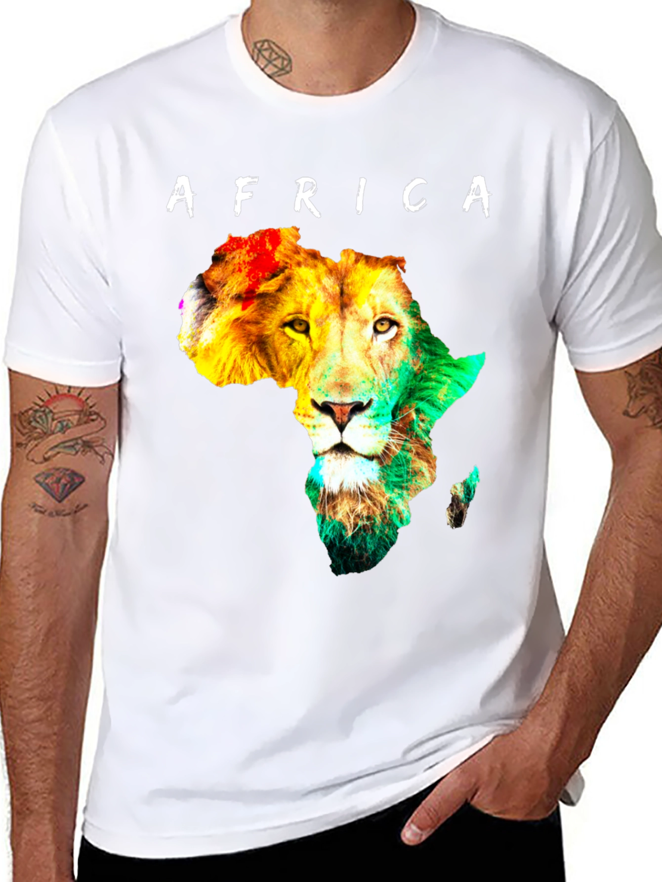 Africa Lion Head Graphic Tee
