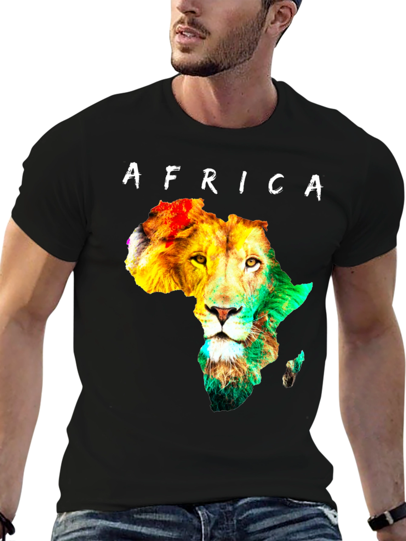 Africa Lion Head Graphic Tee