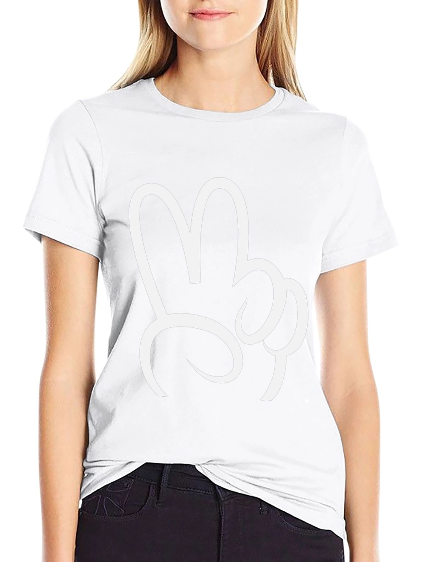 Peace Sign Graphic Tee - Classic Black T-Shirt