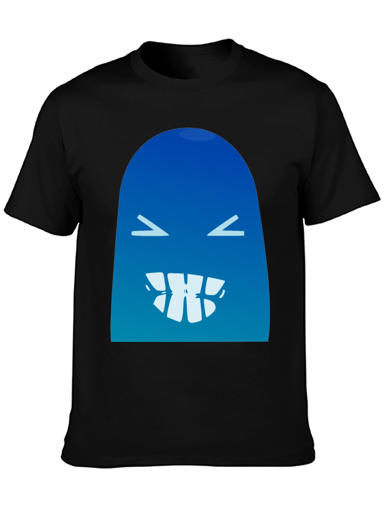 Funny Blue Monster Graphic T-Shirt