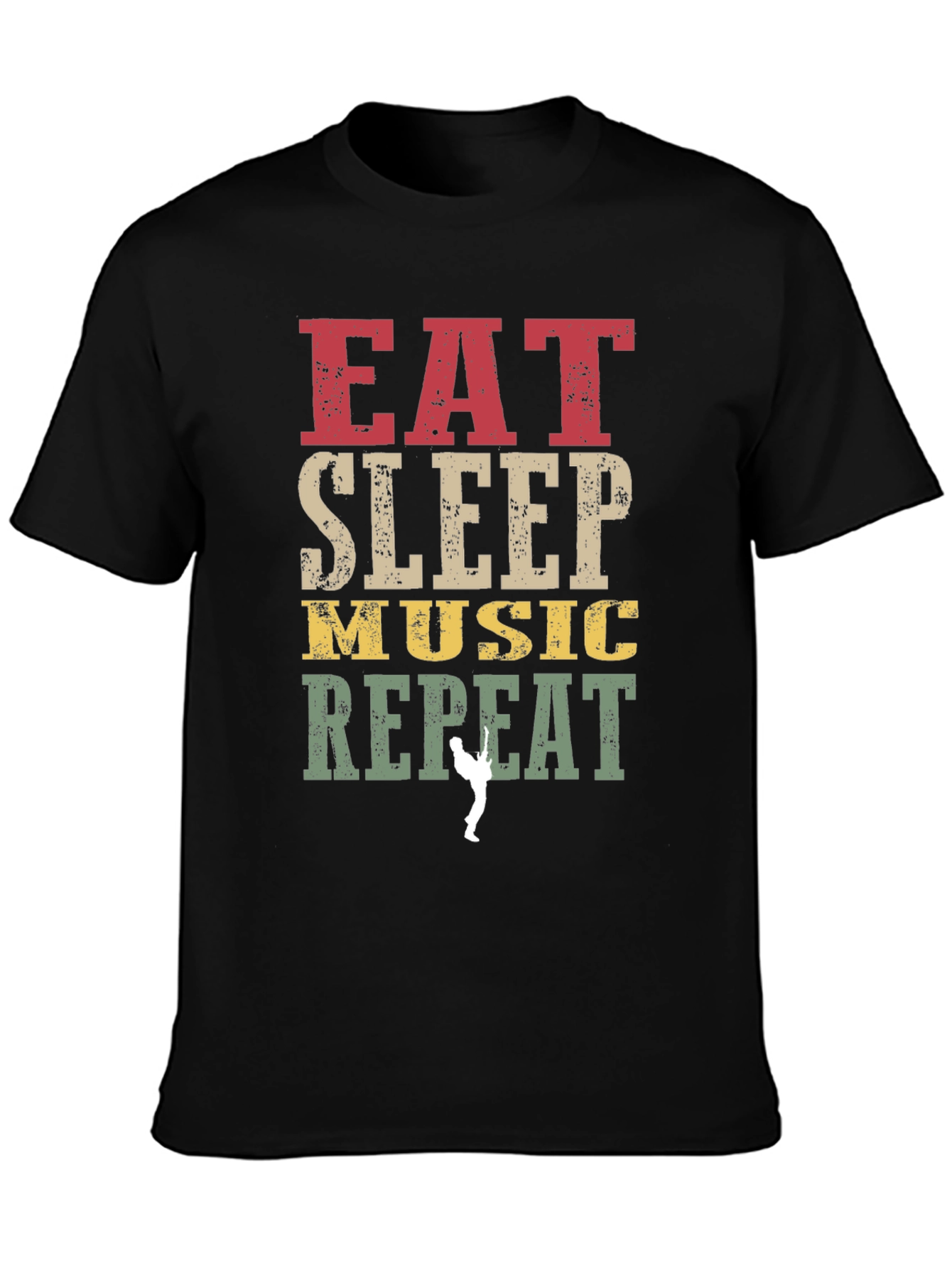 Eat Sleep Music Repeat Graphic T-Shirt