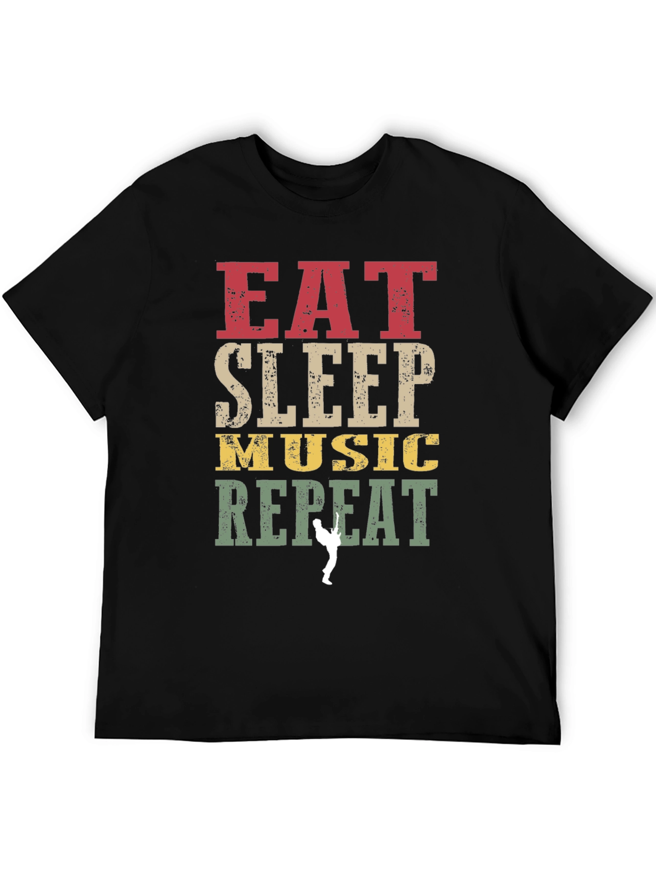 Eat Sleep Music Repeat Graphic T-Shirt