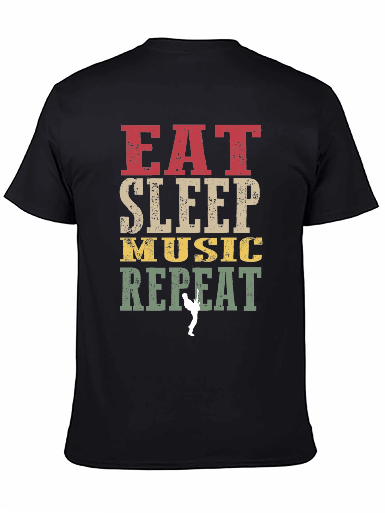 Eat Sleep Music Repeat Graphic T-Shirt