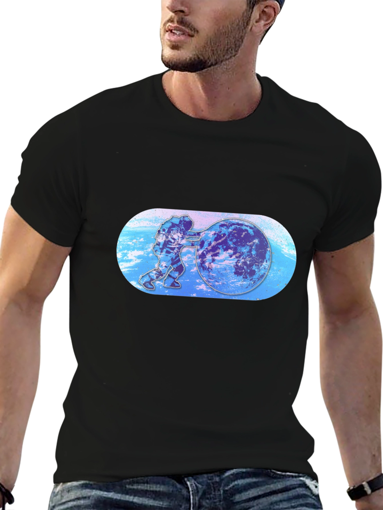 Astronaut Pushing Earth T-Shirt