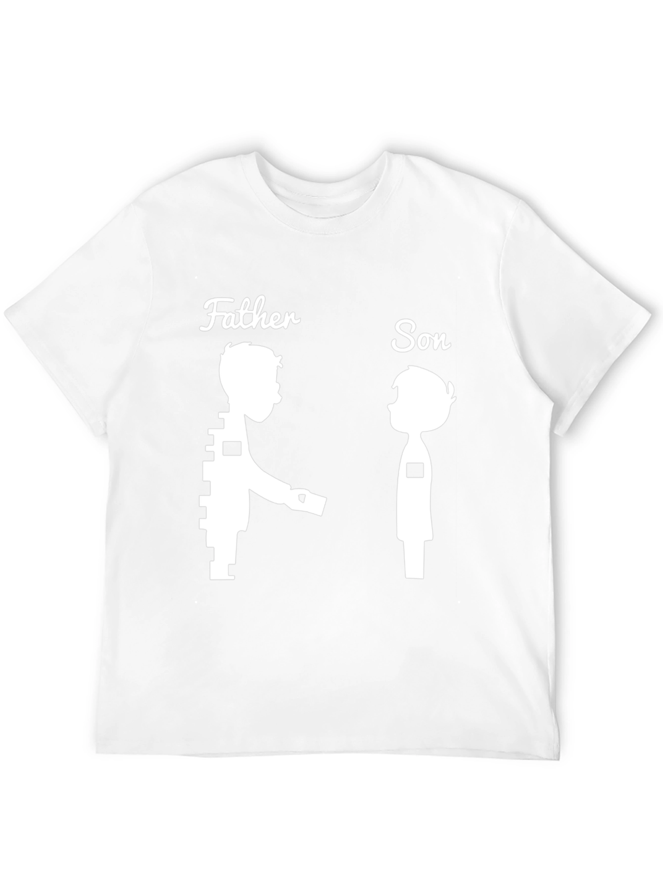 Father and Son Matching Graphic Tee - Black