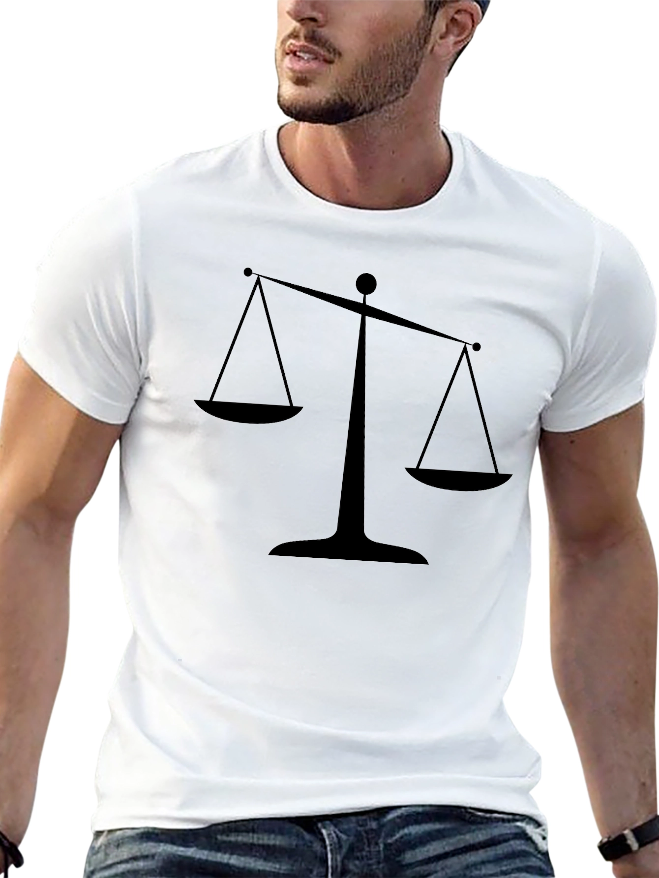 Scales of Justice Graphic Tee - Black