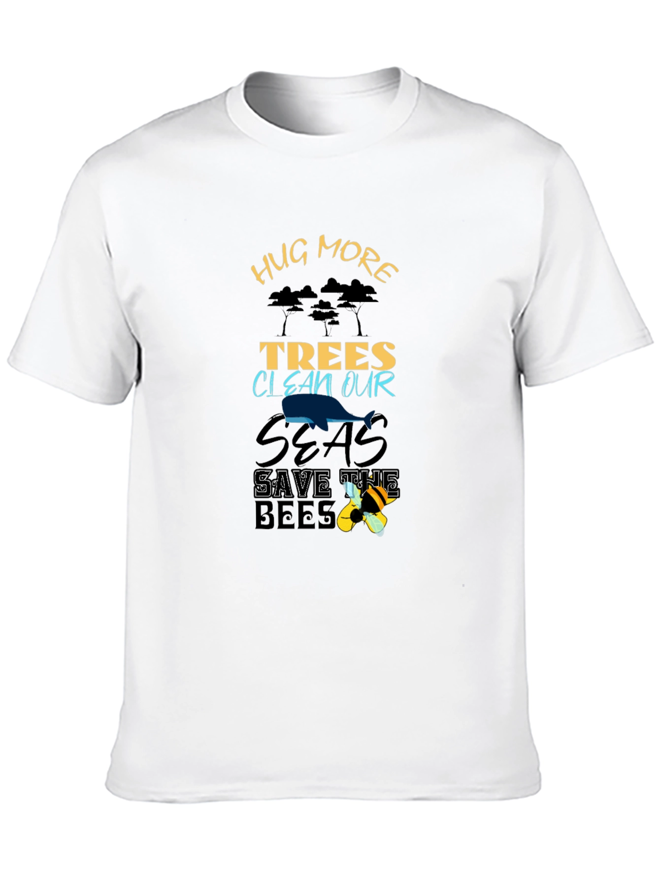 Eco-Friendly Hug More Trees Graphic Tee