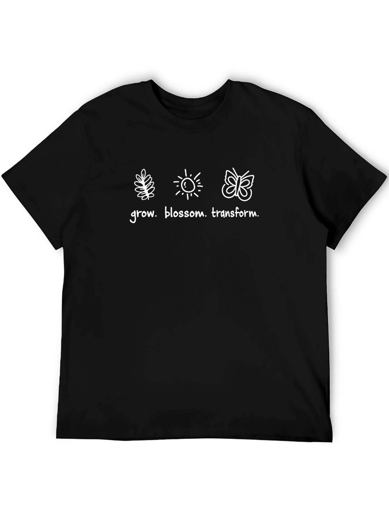 Grow Blossom Transform Graphic Tee - Black