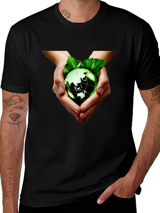 Eco-Friendly Earth Hands Graphic Tee