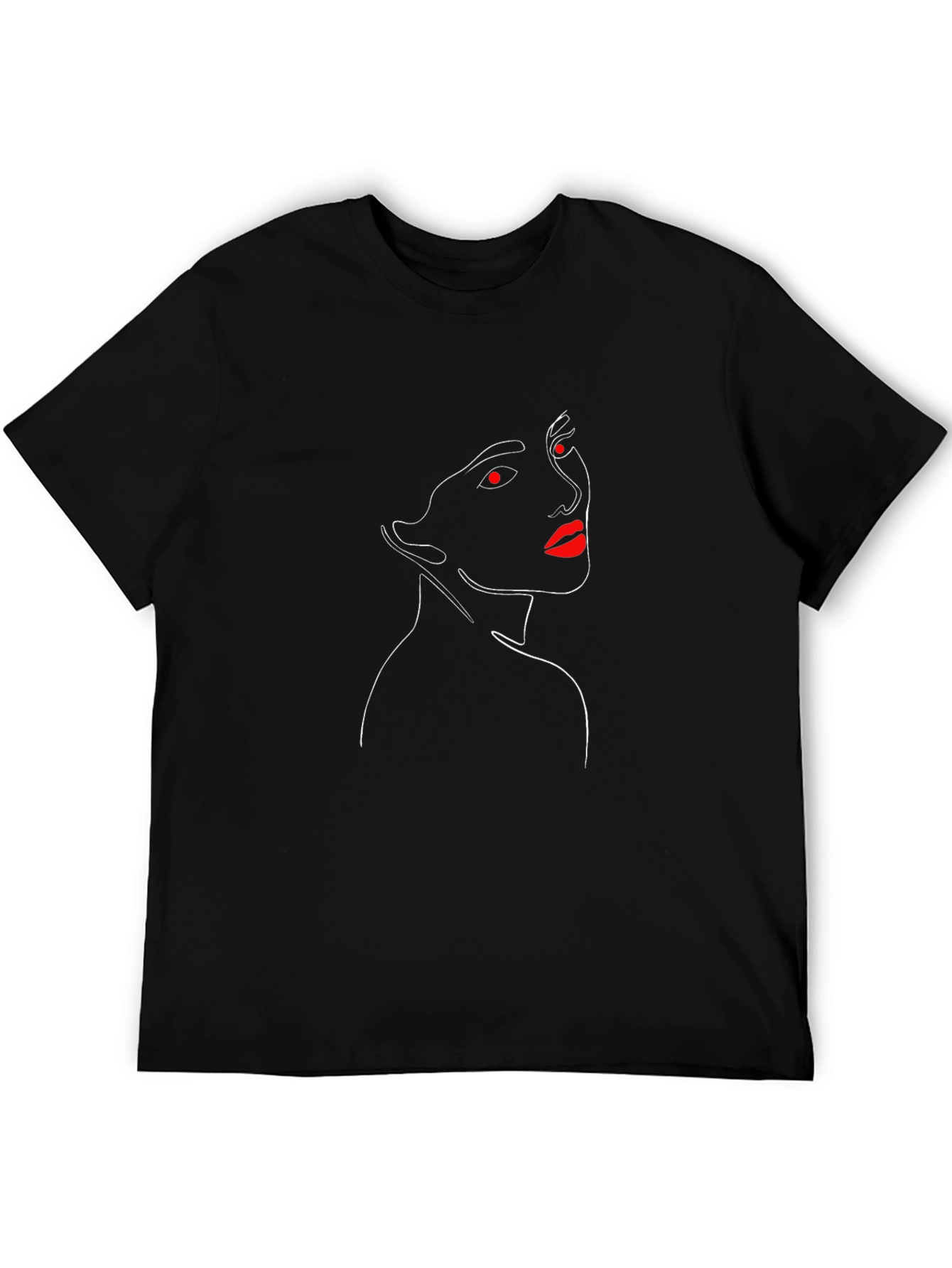 Abstract Face Line Art T-Shirt - Unisex