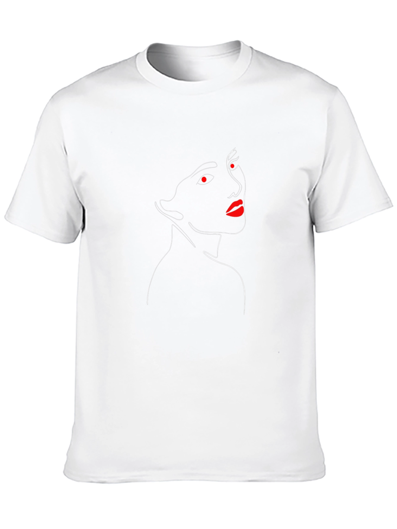 Abstract Face Line Art T-Shirt - Unisex