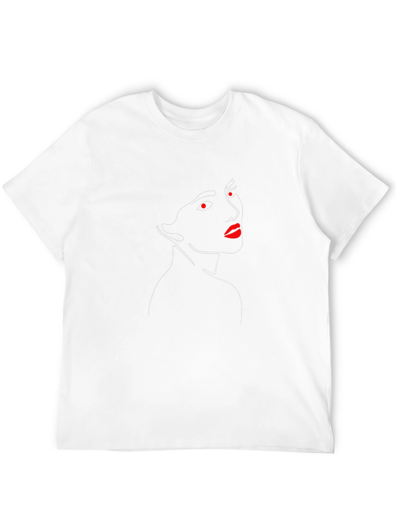 Abstract Face Line Art T-Shirt - Unisex