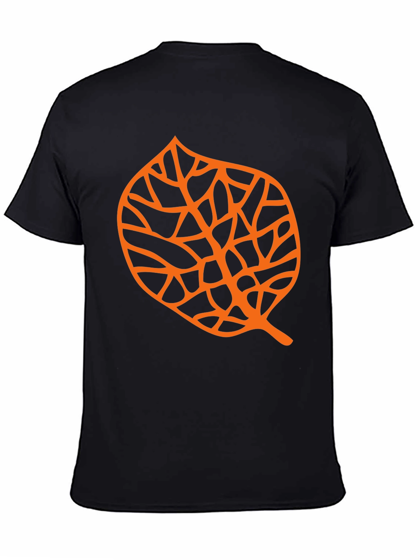 Leaf Graphic Black T-Shirt - Nature Inspired Design