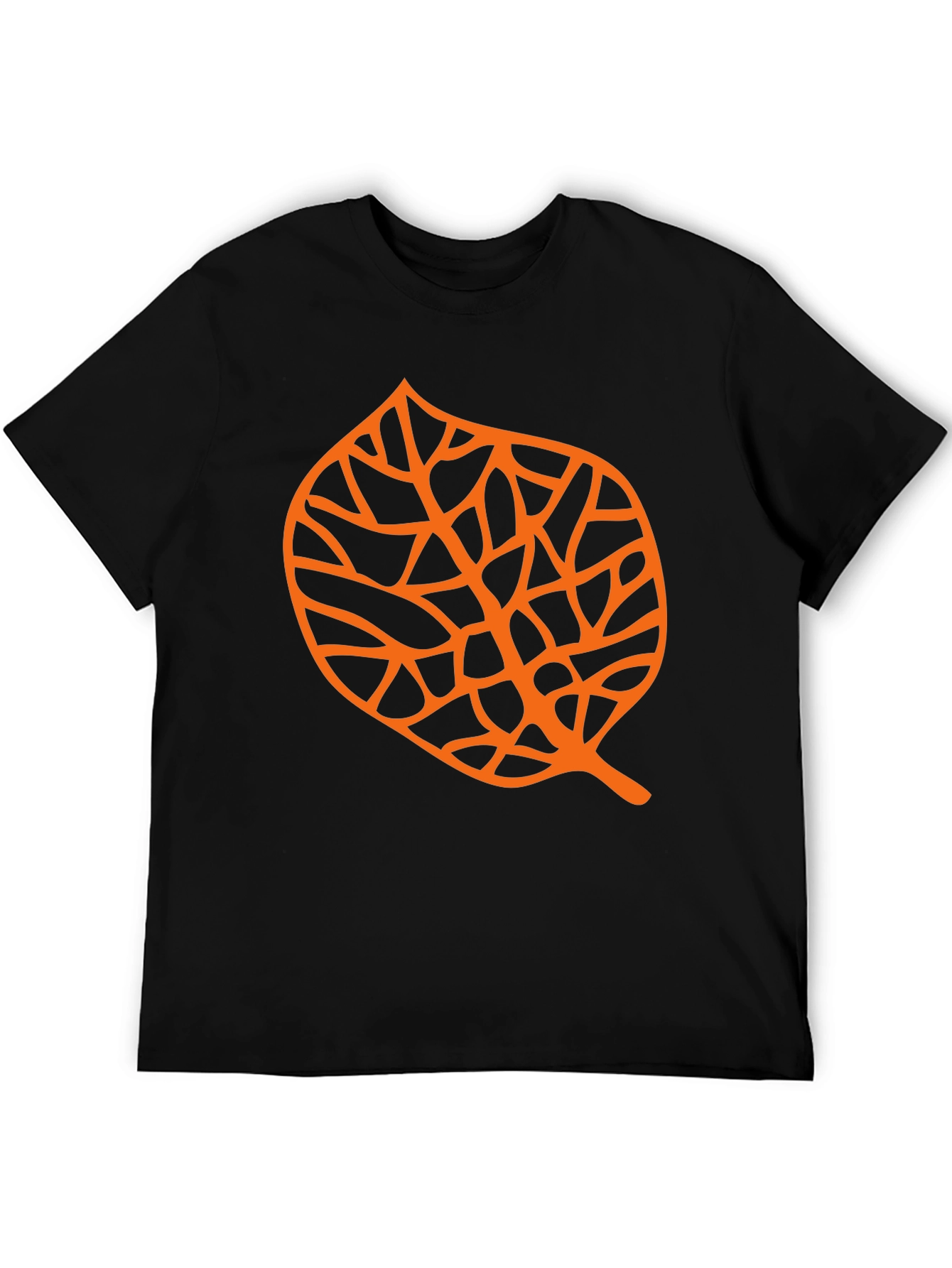 Leaf Graphic Black T-Shirt - Nature Inspired Design