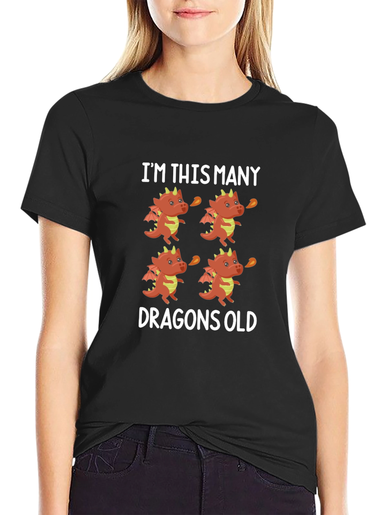 Im This Many Dragons Old T-Shirt