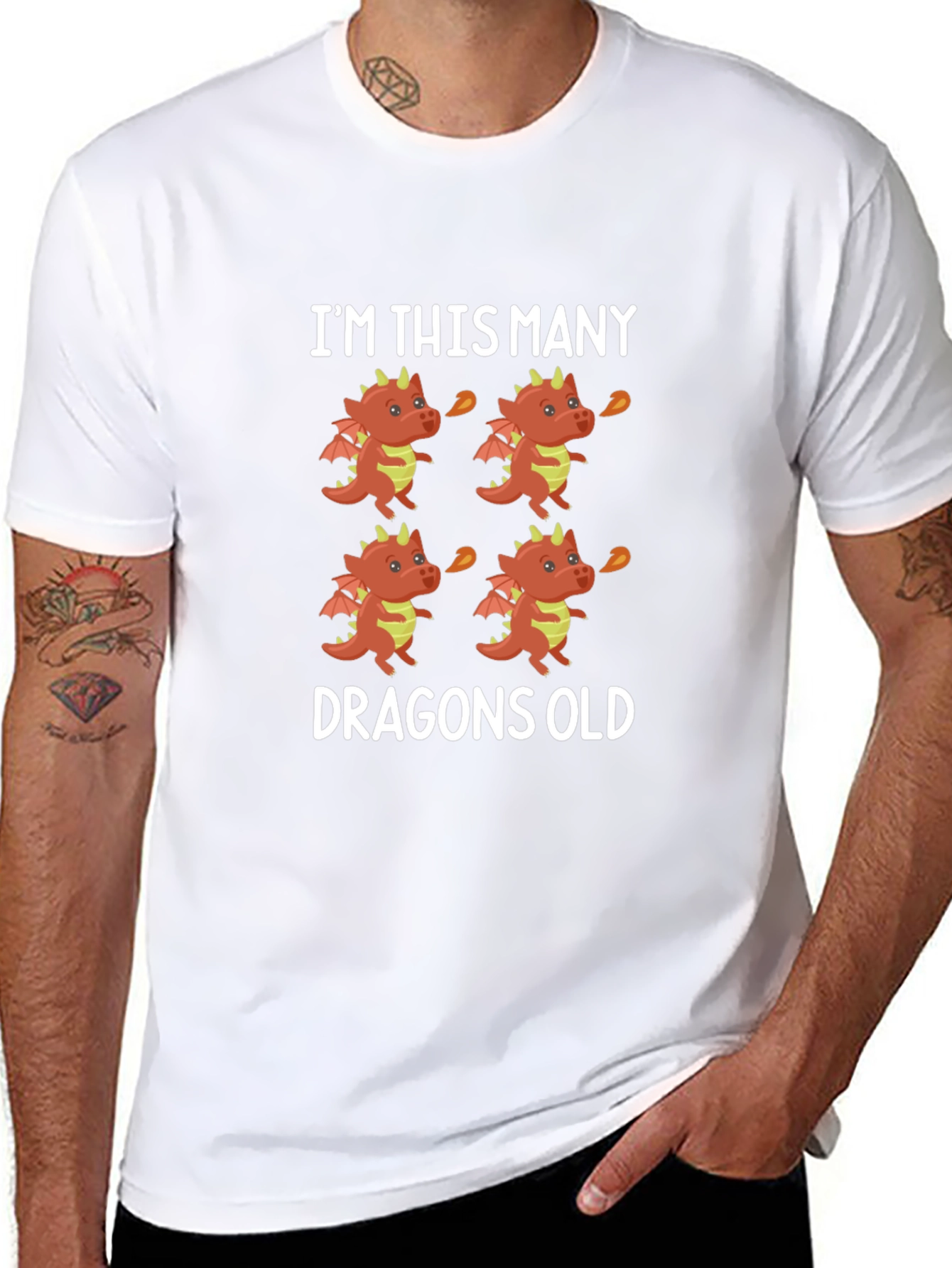 Im This Many Dragons Old T-Shirt