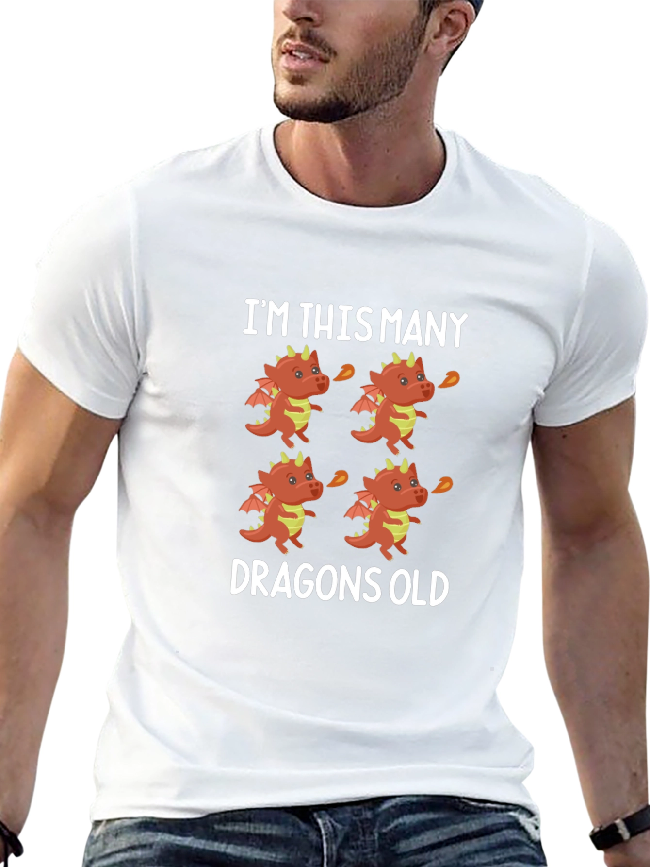 Im This Many Dragons Old T-Shirt