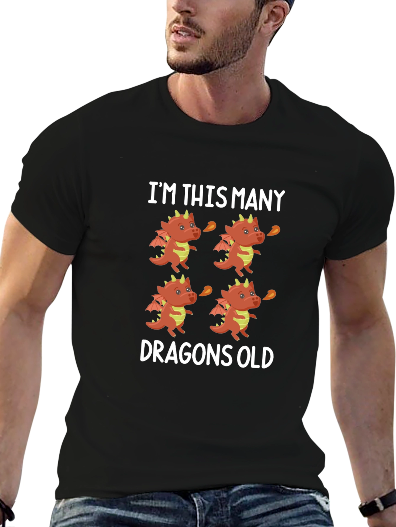 Im This Many Dragons Old T-Shirt