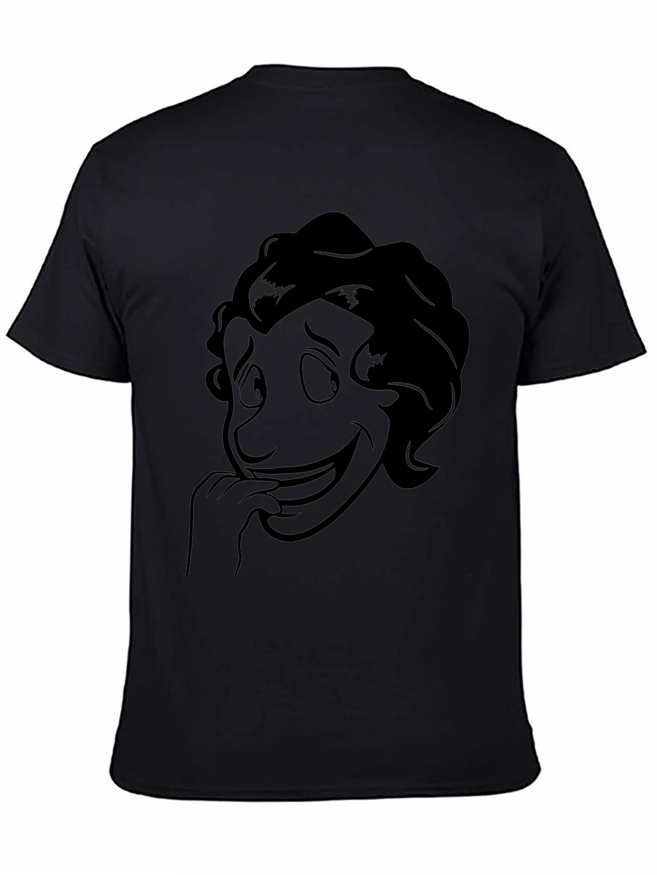 Cartoon Character Graphic Black T-Shirt
