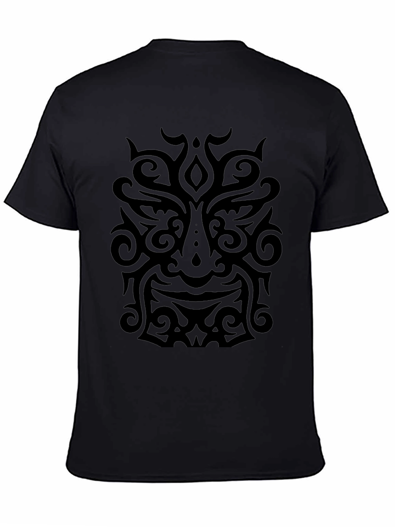 Tribal Mask Graphic Black T-Shirt