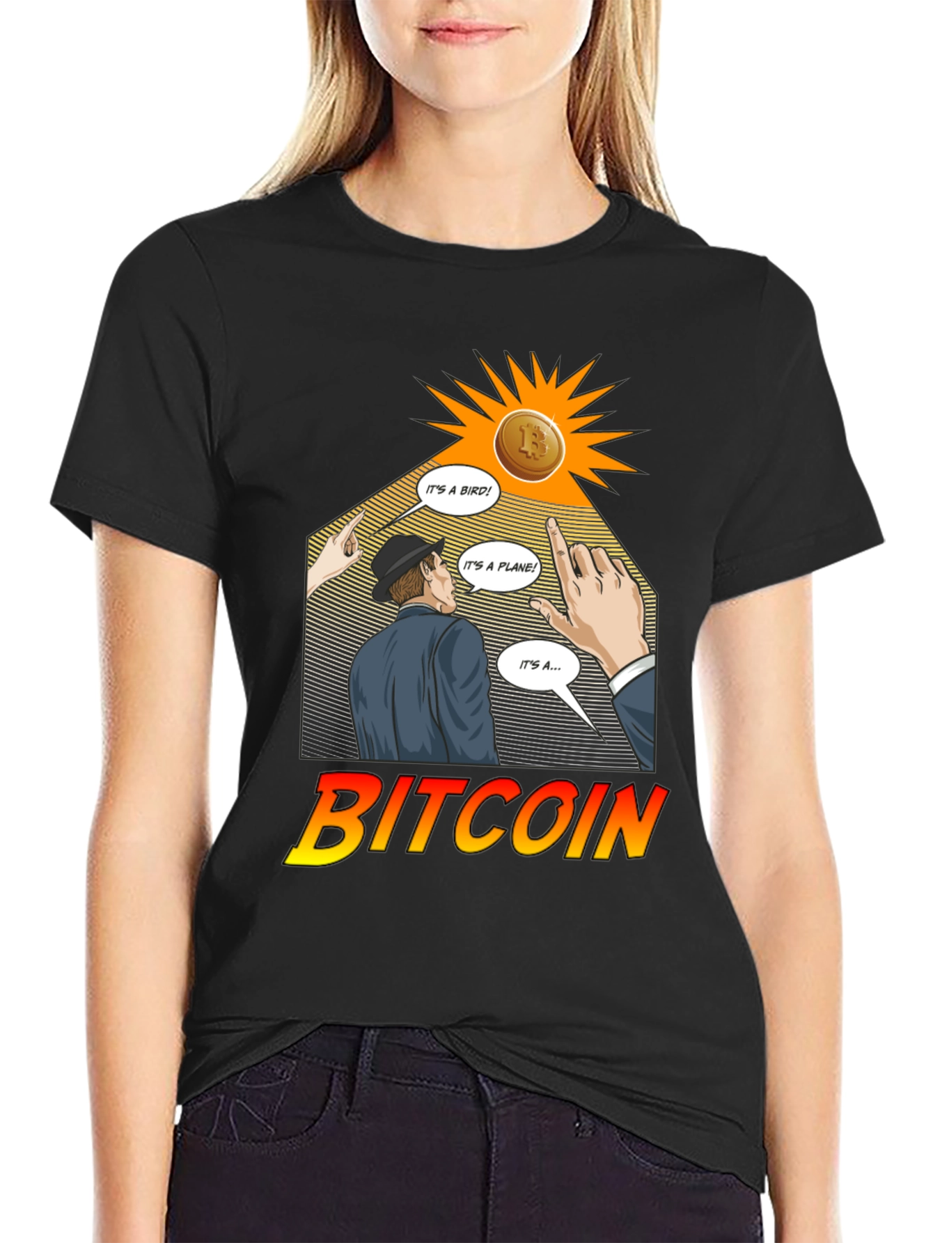 Bitcoin Superman T-Shirt Crypto Tee
