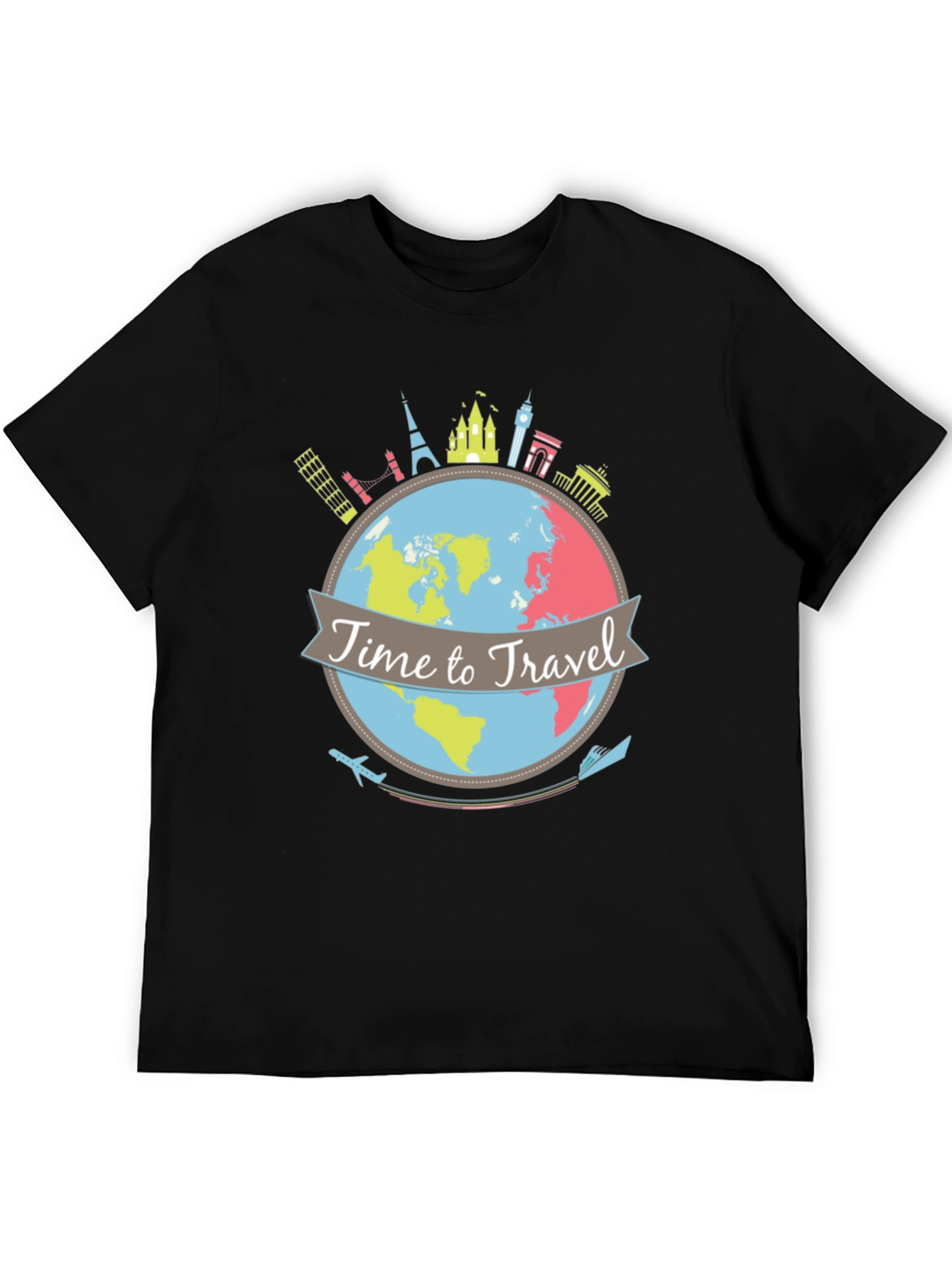 Time to Travel Graphic Tee - Black