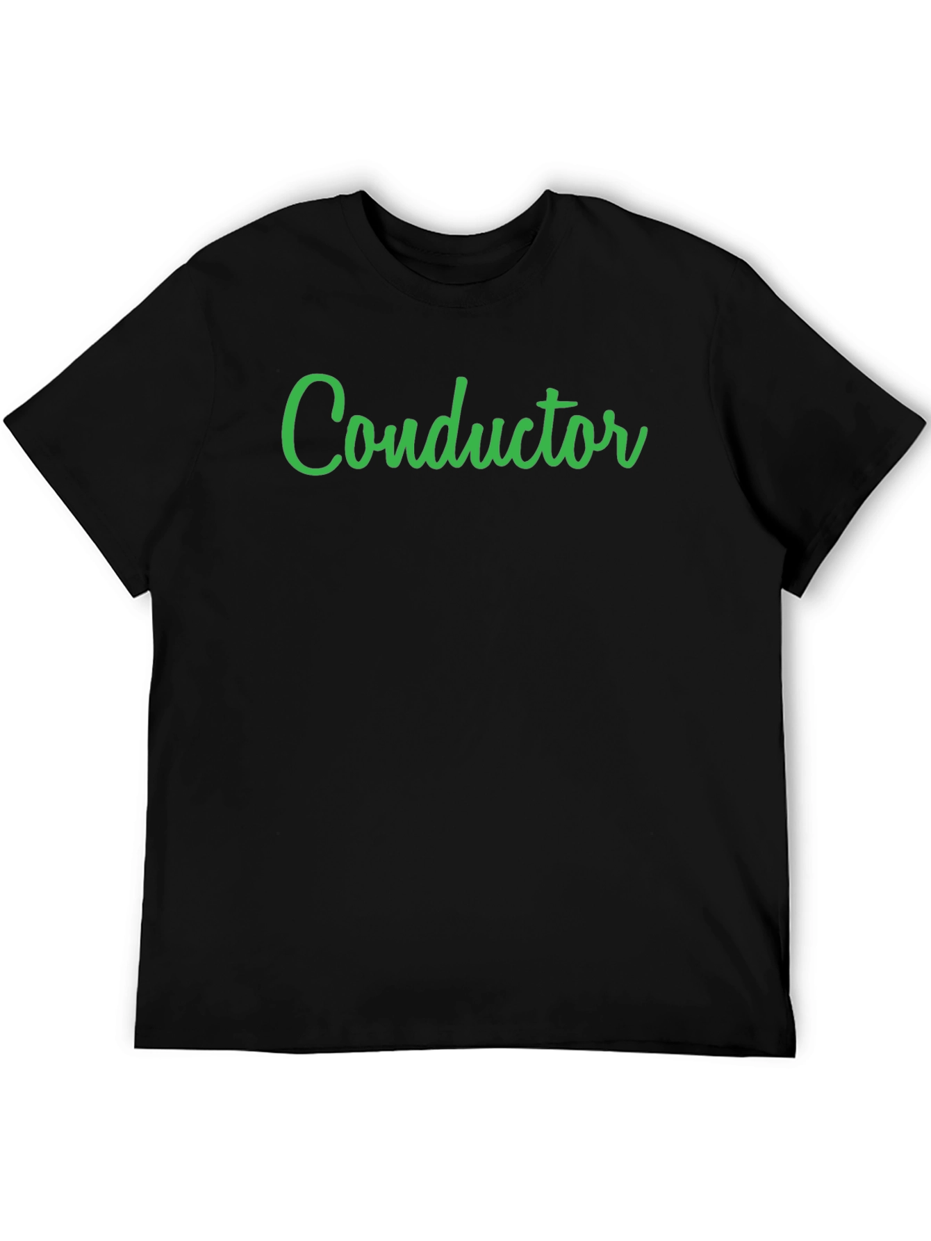 Conductor Graphic Tee - Soft Black Cotton T-Shirt
