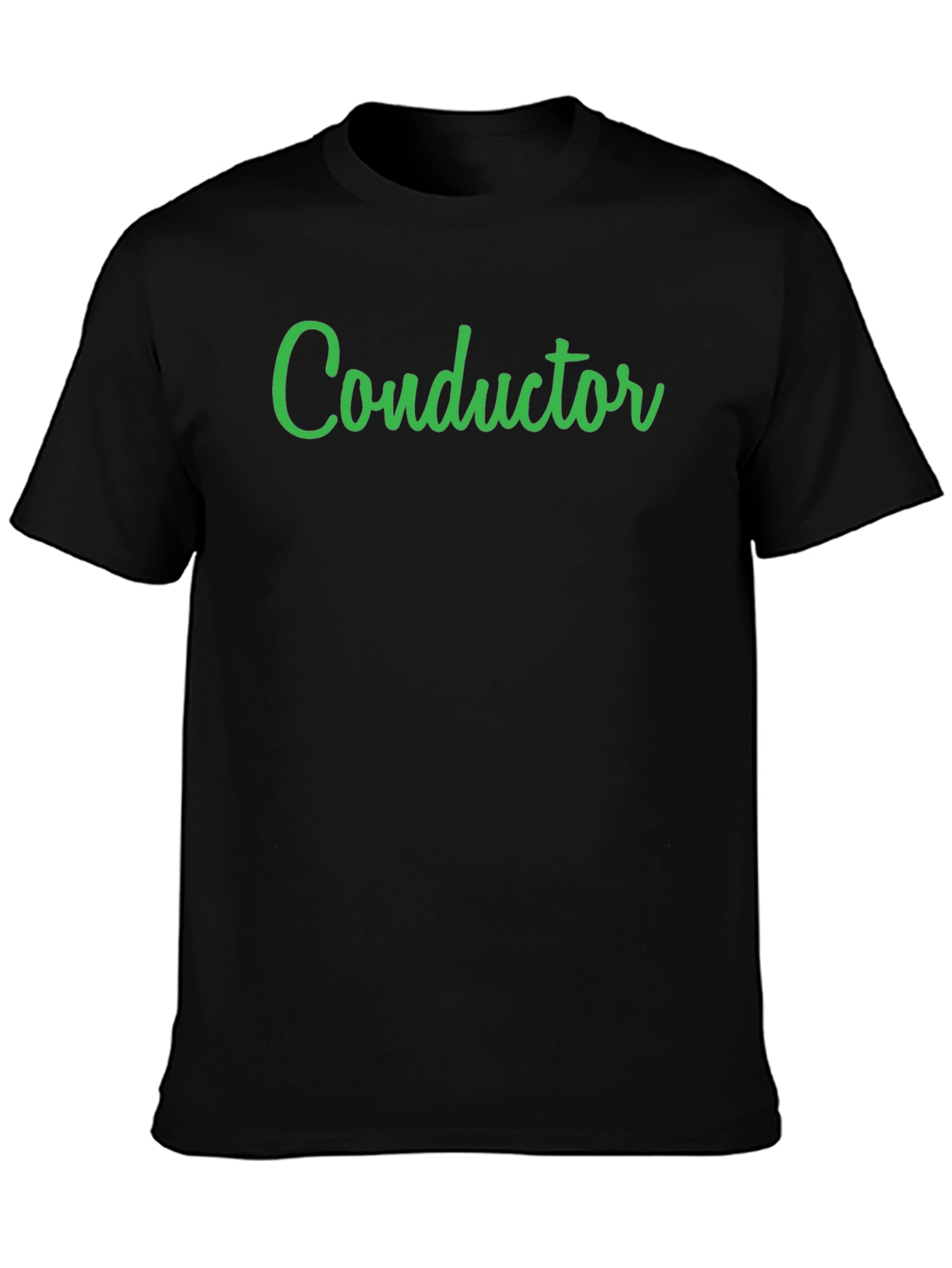 Conductor Graphic Tee - Soft Black Cotton T-Shirt