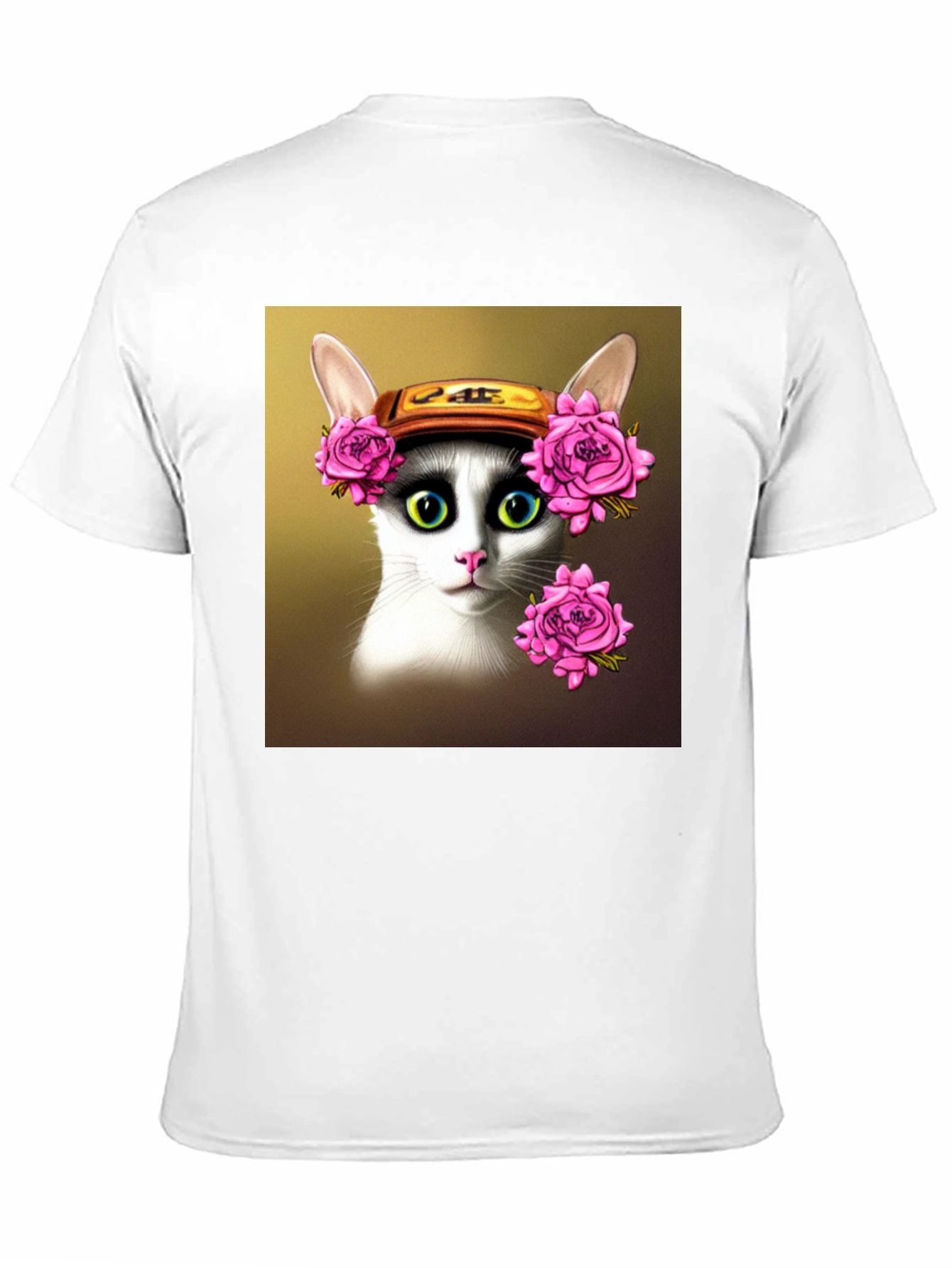 Floral Crown Cat T-Shirt