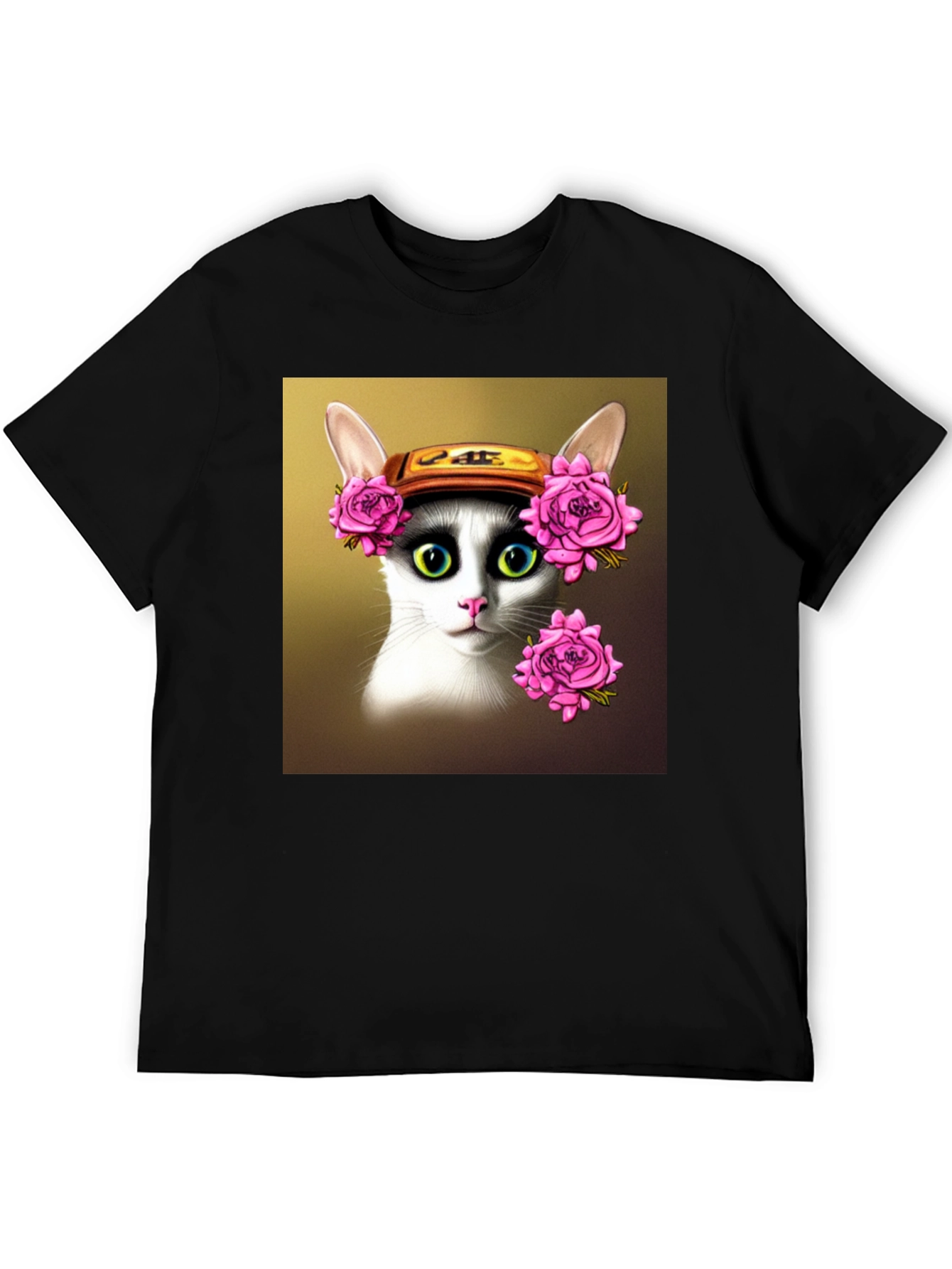 Floral Crown Cat T-Shirt